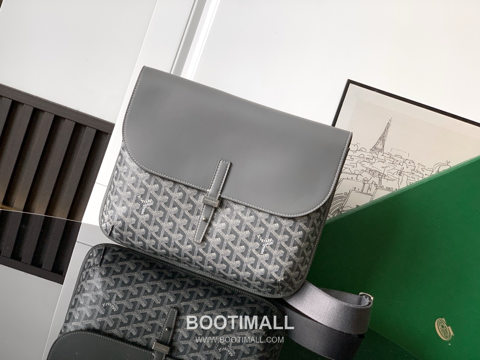 Goyard Coursier Goyardine Canvas Messenger Bag 8069 고야드 쿠르시에 고야딘 캔버스 메신저 크로스백 32cm 1