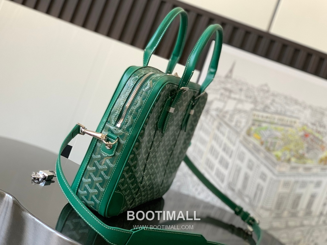 Goyard Ambassade Goyardine Canvas Briefcase 8070 고야드 앙바사드 고야딘 캔버스 브리프케이스 35cm 2
