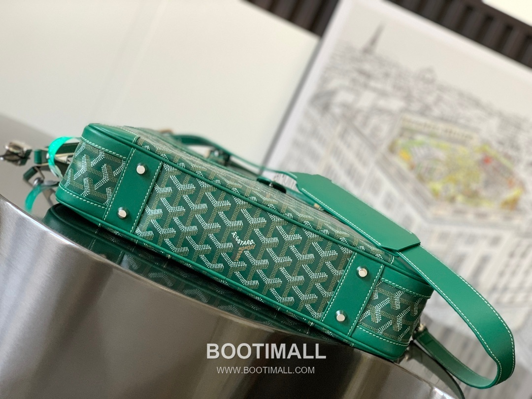 Goyard Ambassade Goyardine Canvas Briefcase 8070 고야드 앙바사드 고야딘 캔버스 브리프케이스 35cm 4