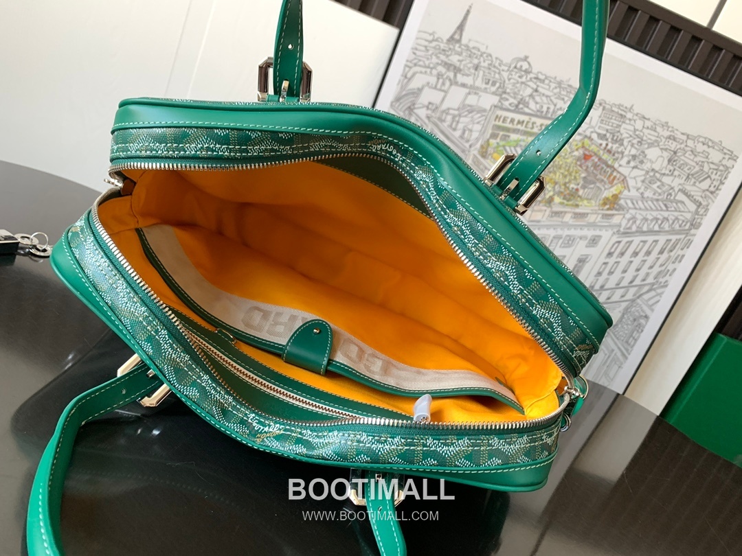Goyard Ambassade Goyardine Canvas Briefcase 8070 고야드 앙바사드 고야딘 캔버스 브리프케이스 35cm 8