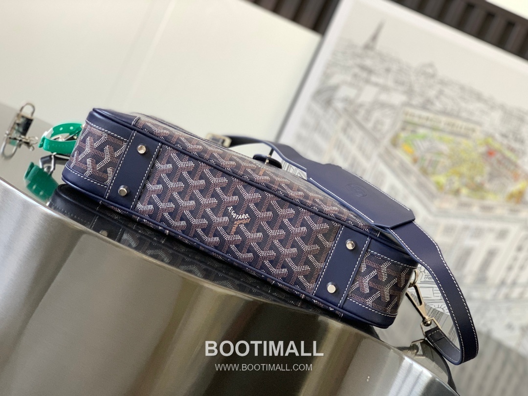 Goyard Ambassade Goyardine Canvas Briefcase 8070 고야드 앙바사드 고야딘 캔버스 브리프케이스 35cm 4