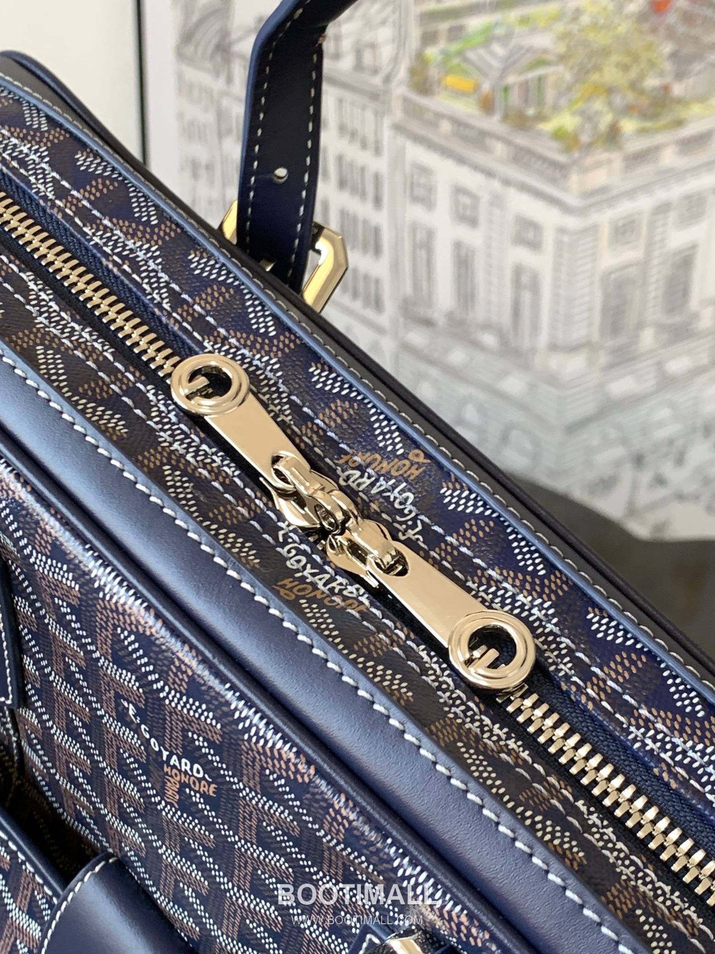 Goyard Ambassade Goyardine Canvas Briefcase 8070 고야드 앙바사드 고야딘 캔버스 브리프케이스 35cm 6