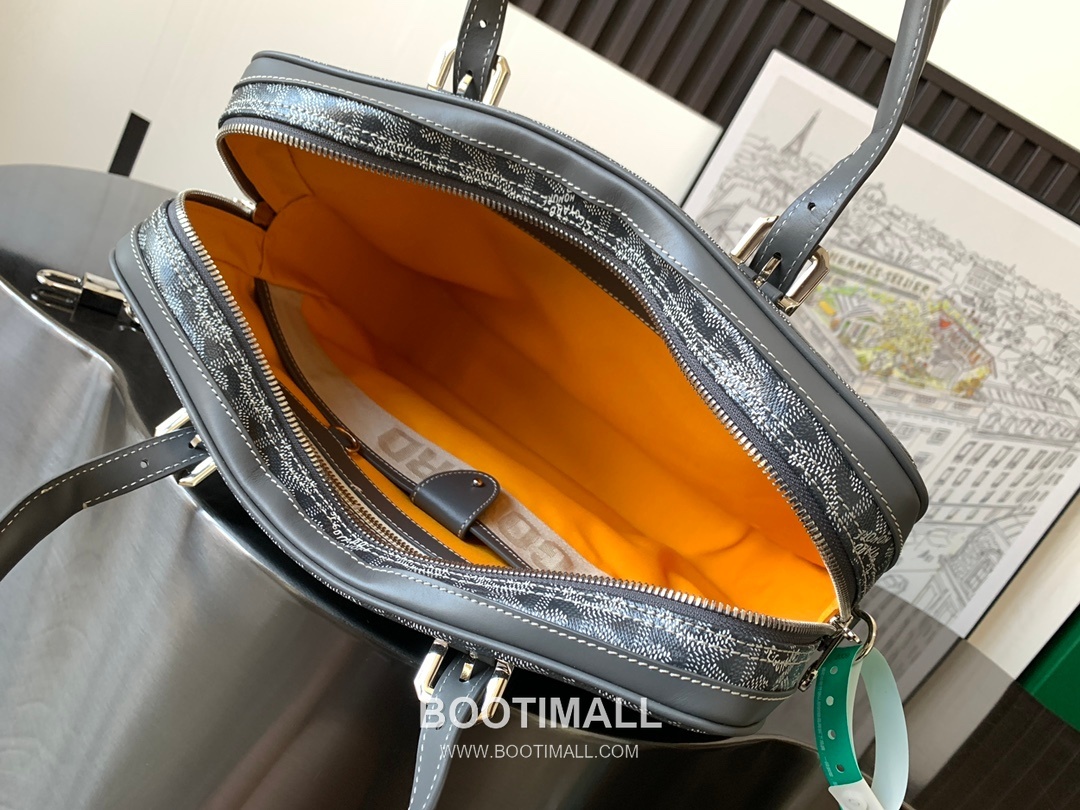 Goyard Ambassade Goyardine Canvas Briefcase 8070 고야드 앙바사드 고야딘 캔버스 브리프케이스 35cm 8