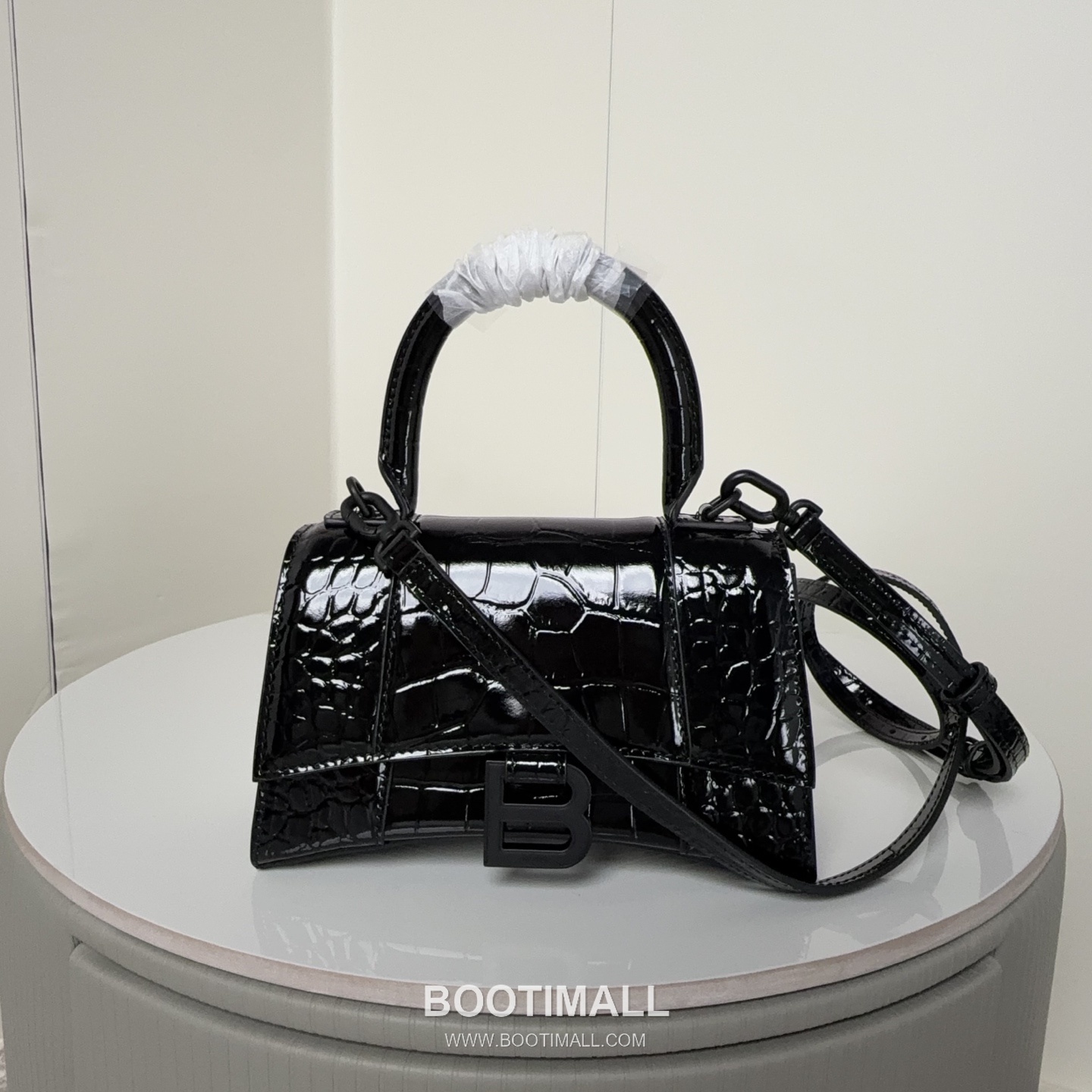 Balenciaga Hourglass Crocodile Embossed Calfskin XS Top Handle Bag B0070 발렌시아가 아워글래스 크로커다일 엠보스드 카프스킨 XS 탑핸들 숄더백 21cm 1