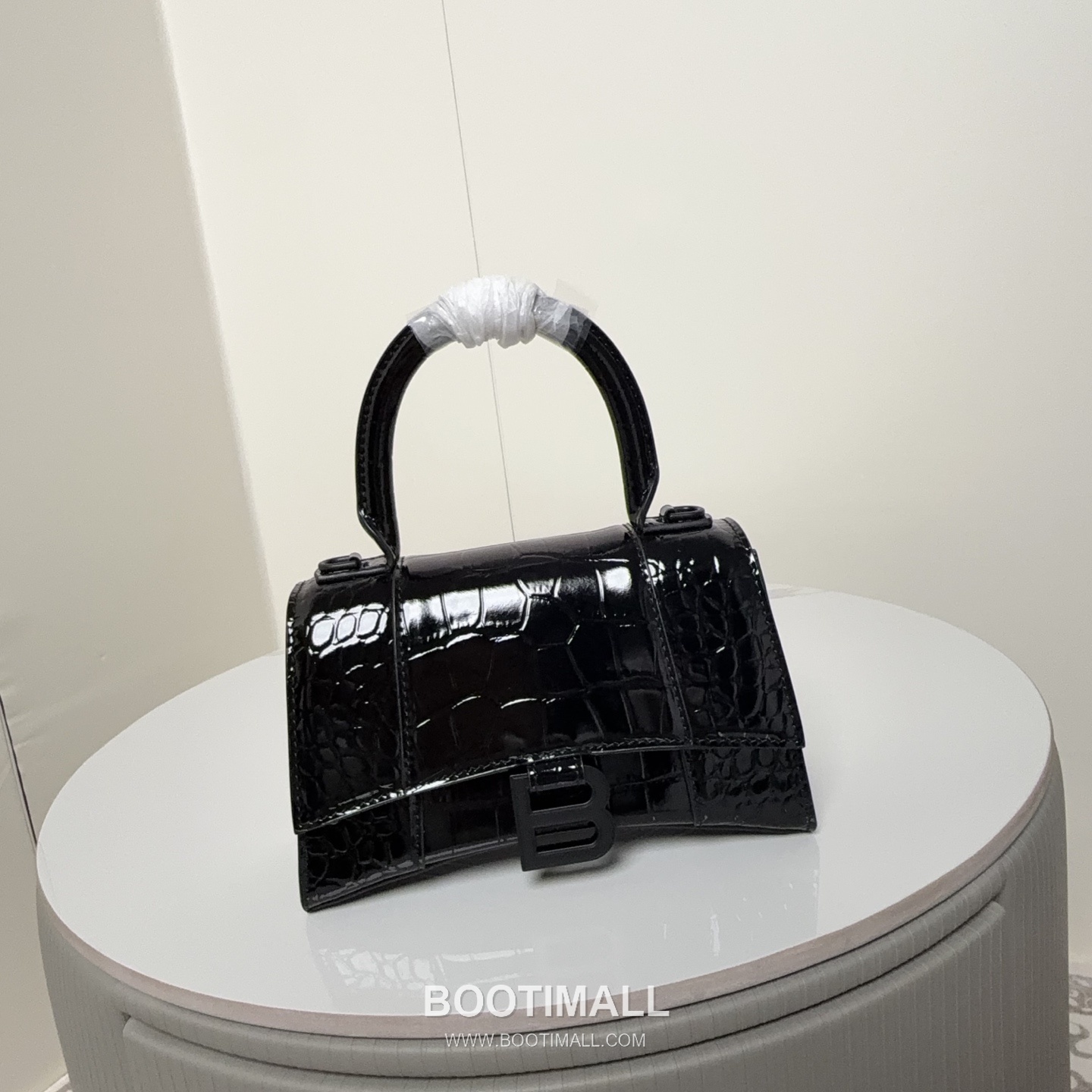 Balenciaga Hourglass Crocodile Embossed Calfskin XS Top Handle Bag B0070 발렌시아가 아워글래스 크로커다일 엠보스드 카프스킨 XS 탑핸들 숄더백 21cm 2