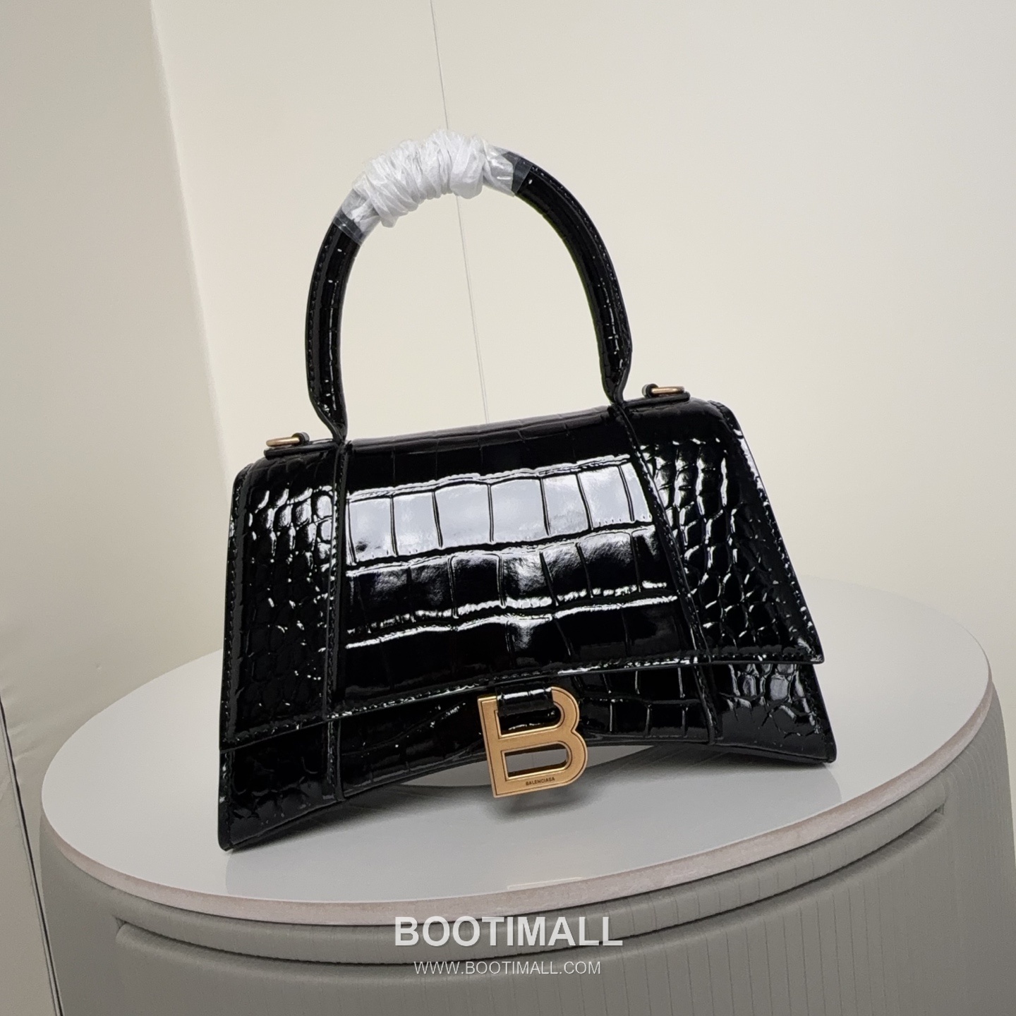 Balenciaga Hourglass Crocodile Embossed Calfskin Small Top Handle Bag B0075 발렌시아가 아워글래스 크로커다일 엠보스드 카프스킨 스몰 탑핸들 숄더백 24cm 2