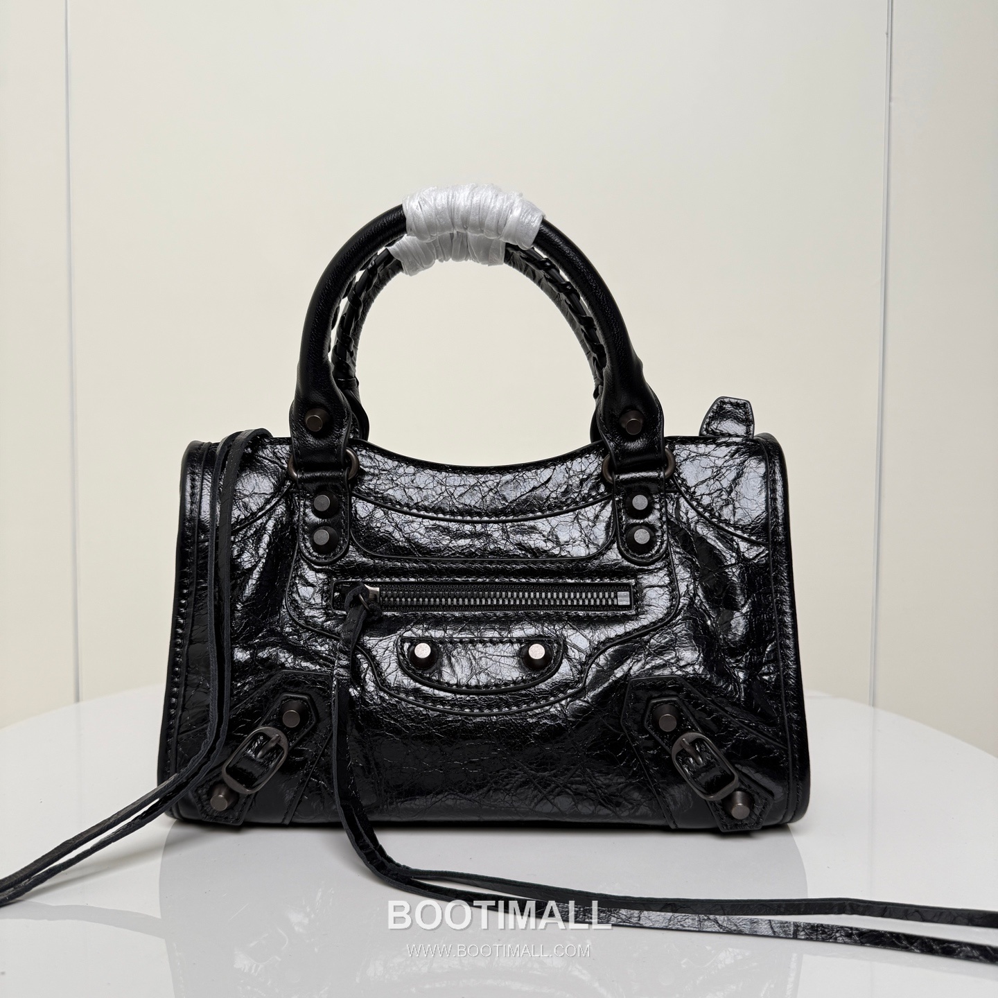 Balenciaga Le City Cracked Lambskin Small Motorcycle Bag B0078 발렌시아가 르 시티 크랙 램스킨 스몰 모터사이클 숄더백 24cm 1
