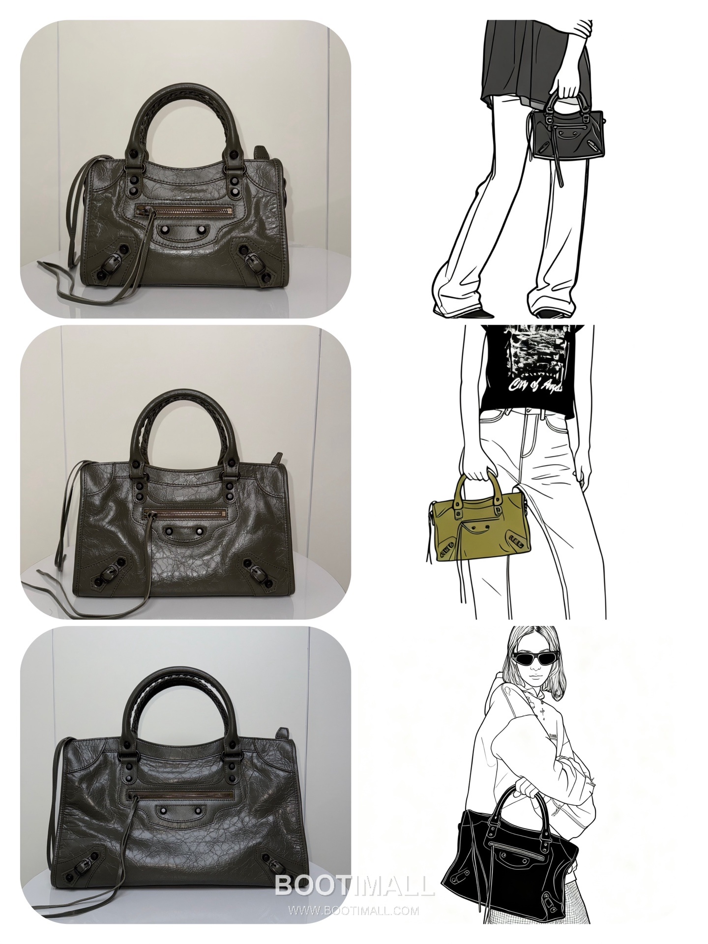 Balenciaga Le City Cracked Lambskin Large Motorcycle Bag B0098 발렌시아가 르 시티 크랙 램스킨 라지 모터사이클 숄더백 38cm 10