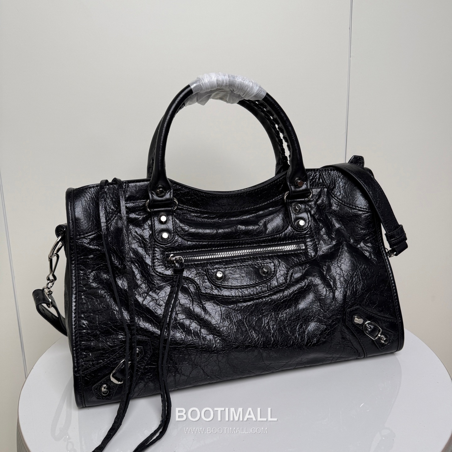 Balenciaga Le City Cracked Lambskin Large Motorcycle Bag B0098 발렌시아가 르 시티 크랙 램스킨 라지 모터사이클 숄더백 38cm 6