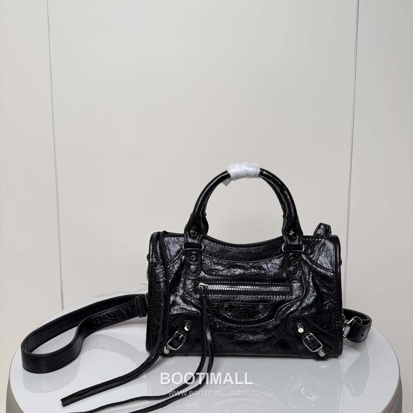 Balenciaga Le City Cracked Lambskin Small Motorcycle Bag B0078 발렌시아가 르 시티 크랙 램스킨 스몰 모터사이클 숄더백 24cm 2