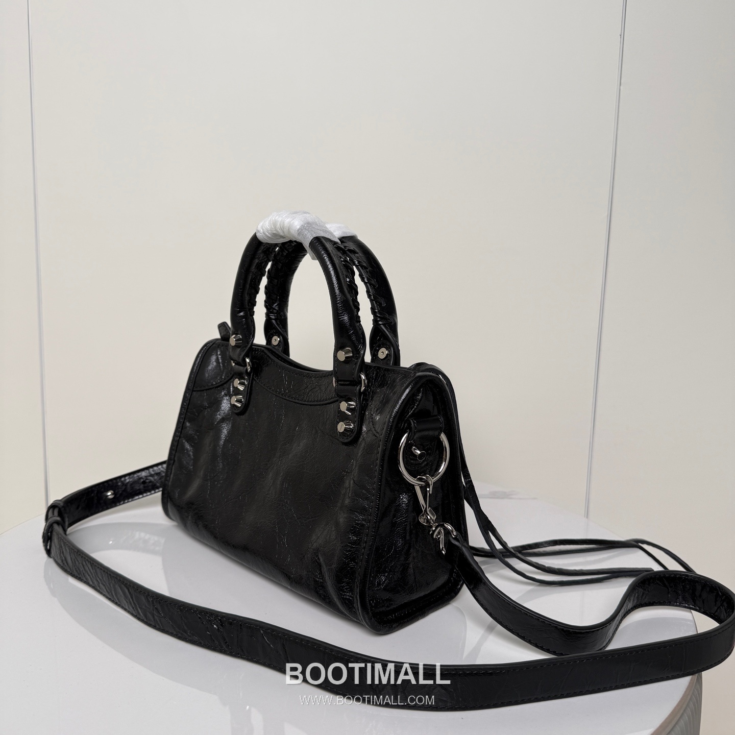 Balenciaga Le City Cracked Lambskin Small Motorcycle Bag B0078 발렌시아가 르 시티 크랙 램스킨 스몰 모터사이클 숄더백 24cm 4