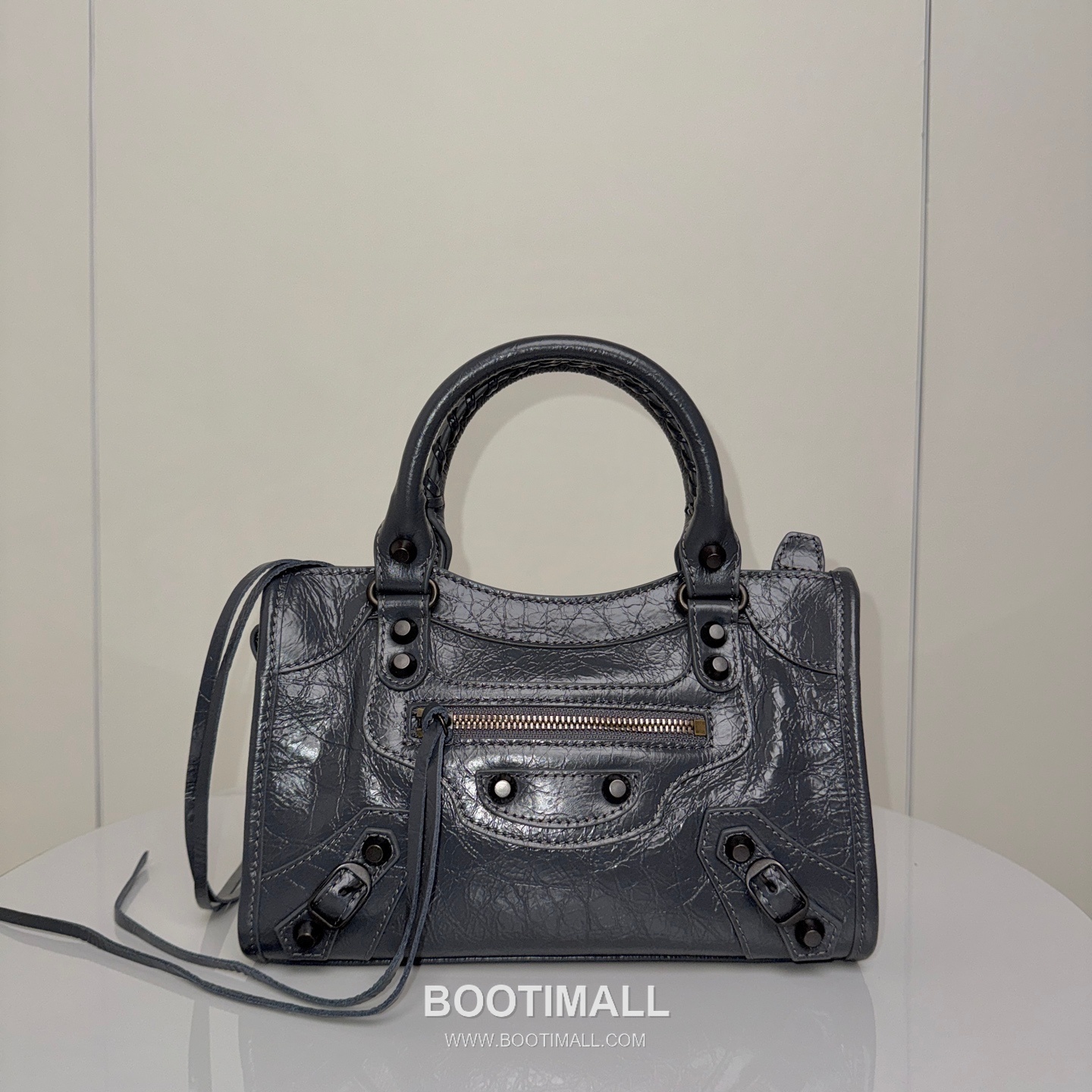 Balenciaga Le City Cracked Lambskin Small Motorcycle Bag B0078 발렌시아가 르 시티 크랙 램스킨 스몰 모터사이클 숄더백 24cm 1