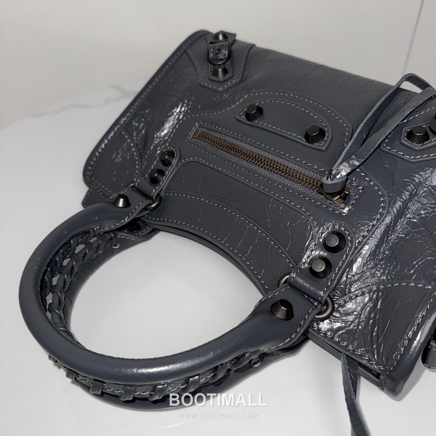 Balenciaga Le City Cracked Lambskin Small Motorcycle Bag B0078 발렌시아가 르 시티 크랙 램스킨 스몰 모터사이클 숄더백 24cm 8