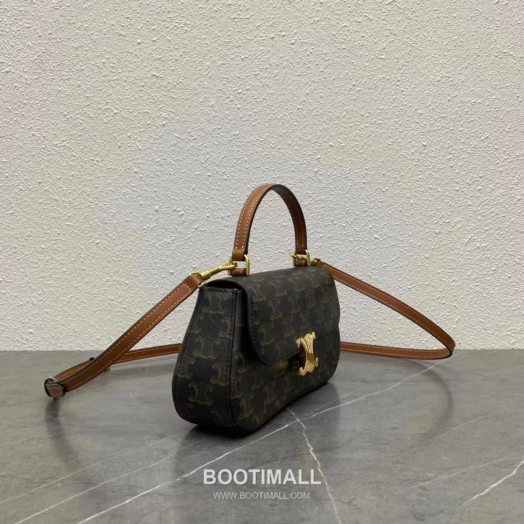 Celine Teen Lola Triomphe Leather Flap Shoulder Bag 119533 셀린느 틴 롤라 트리옴프 레더 플랩 숄더백 22.5cm 2