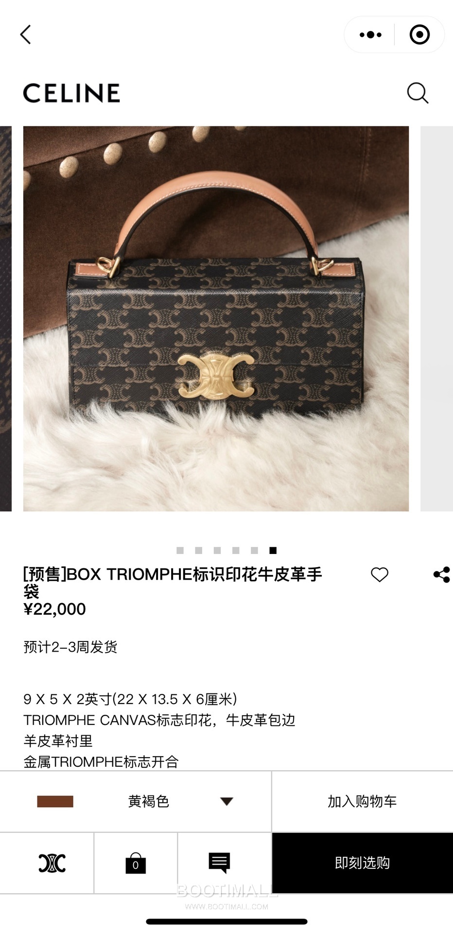 Celine Box Triomphe Canvas Leather Flap Shoulder Bag 199992 셀린느 박스 트리옴프 캔버스 레더 플랩 숄더백 22cm 11