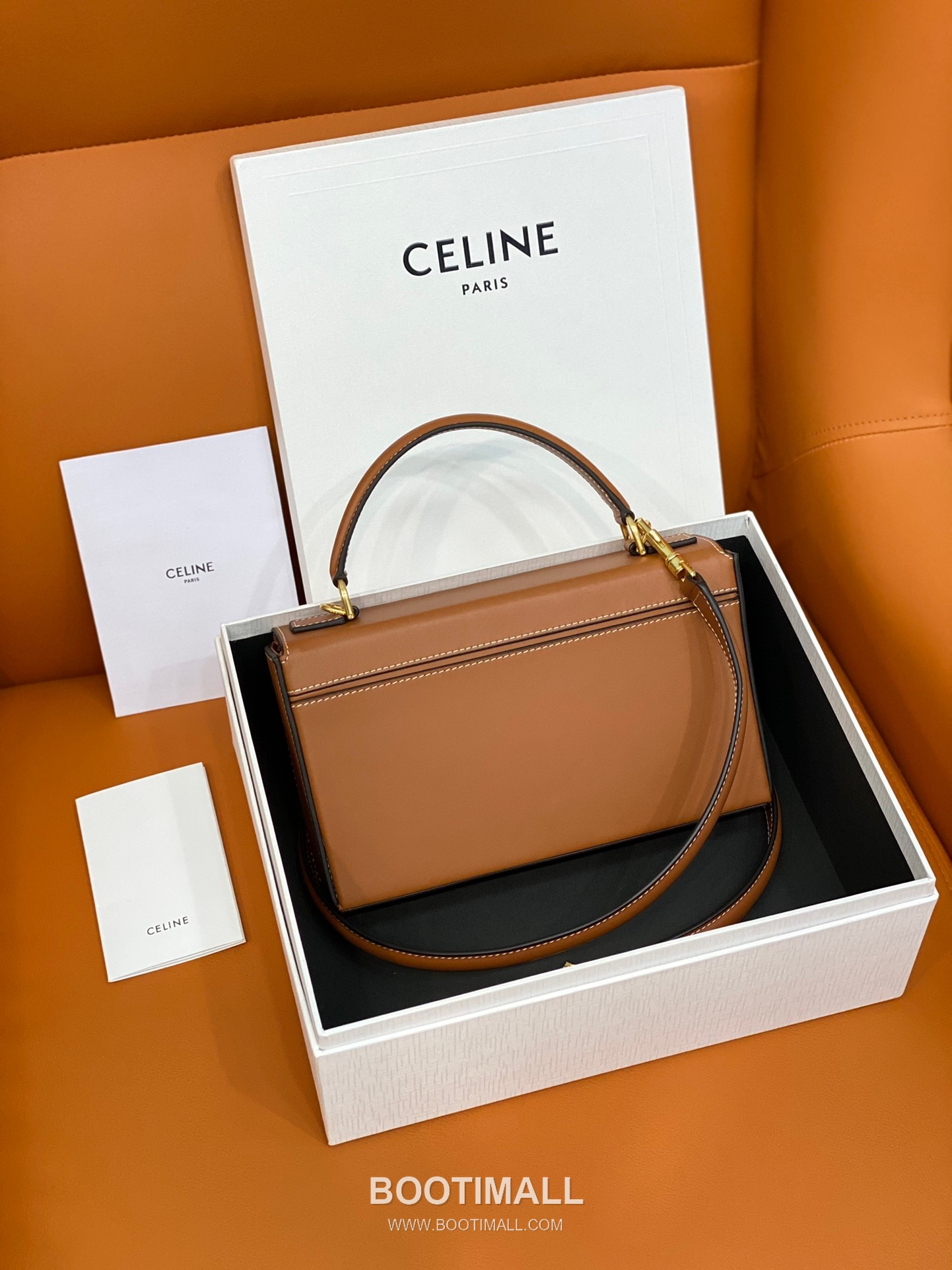 Celine Box Triomphe Calfskin Leather Flap Shoulder Bag 199993 셀린느 박스 트리옴프 카프스킨 레더 플랩 숄더백 22cm 11