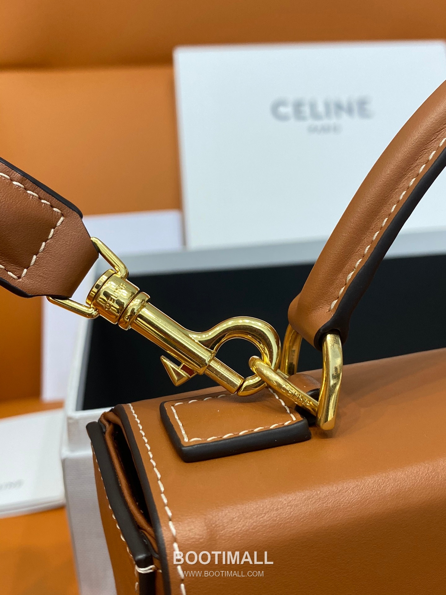 Celine Box Triomphe Calfskin Leather Flap Shoulder Bag 199993 셀린느 박스 트리옴프 카프스킨 레더 플랩 숄더백 22cm 15