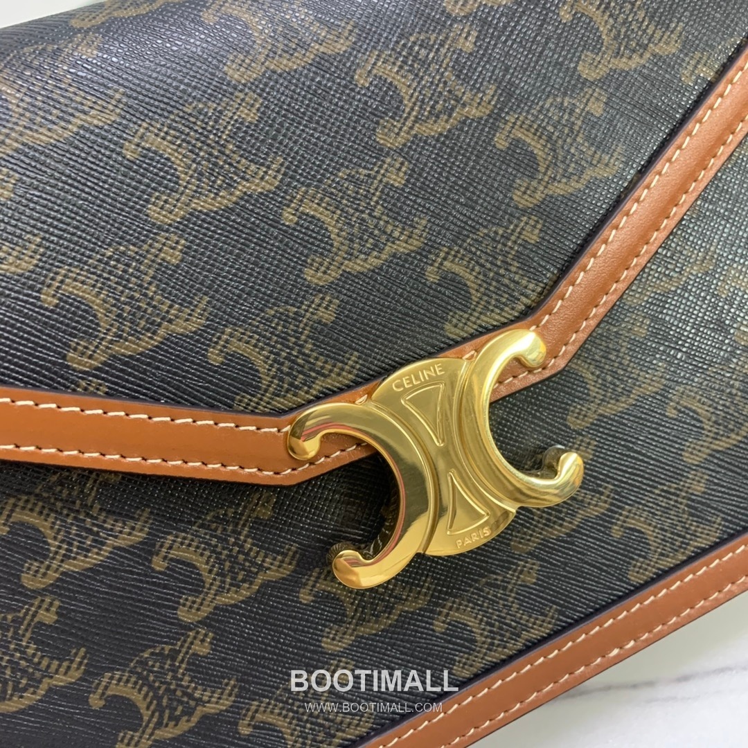 Celine Enveloppe Triomphe Canvas Leather Flap Shoulder Bag CL113322 셀린느 엔벨로프 트리옴프 캔버스 레더 플랩 숄더백 22cm 5