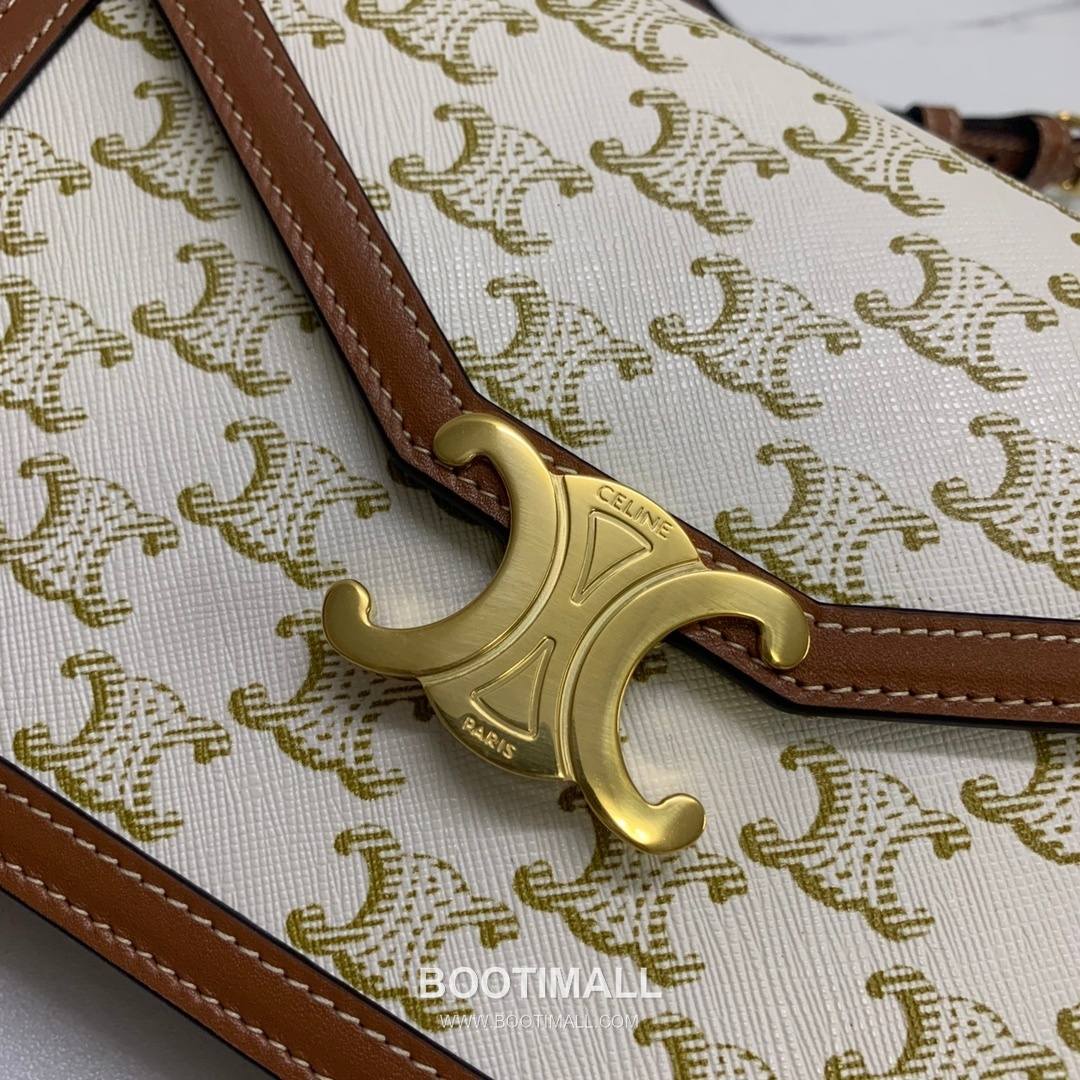 Celine Enveloppe Triomphe Canvas Leather Flap Shoulder Bag CL113322 셀린느 엔벨로프 트리옴프 캔버스 레더 플랩 숄더백 22cm 6