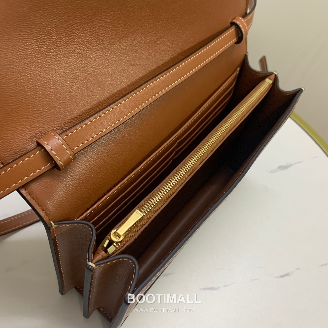 Celine Enveloppe Triomphe Canvas Leather Flap Shoulder Bag CL113322 셀린느 엔벨로프 트리옴프 캔버스 레더 플랩 숄더백 22cm 8