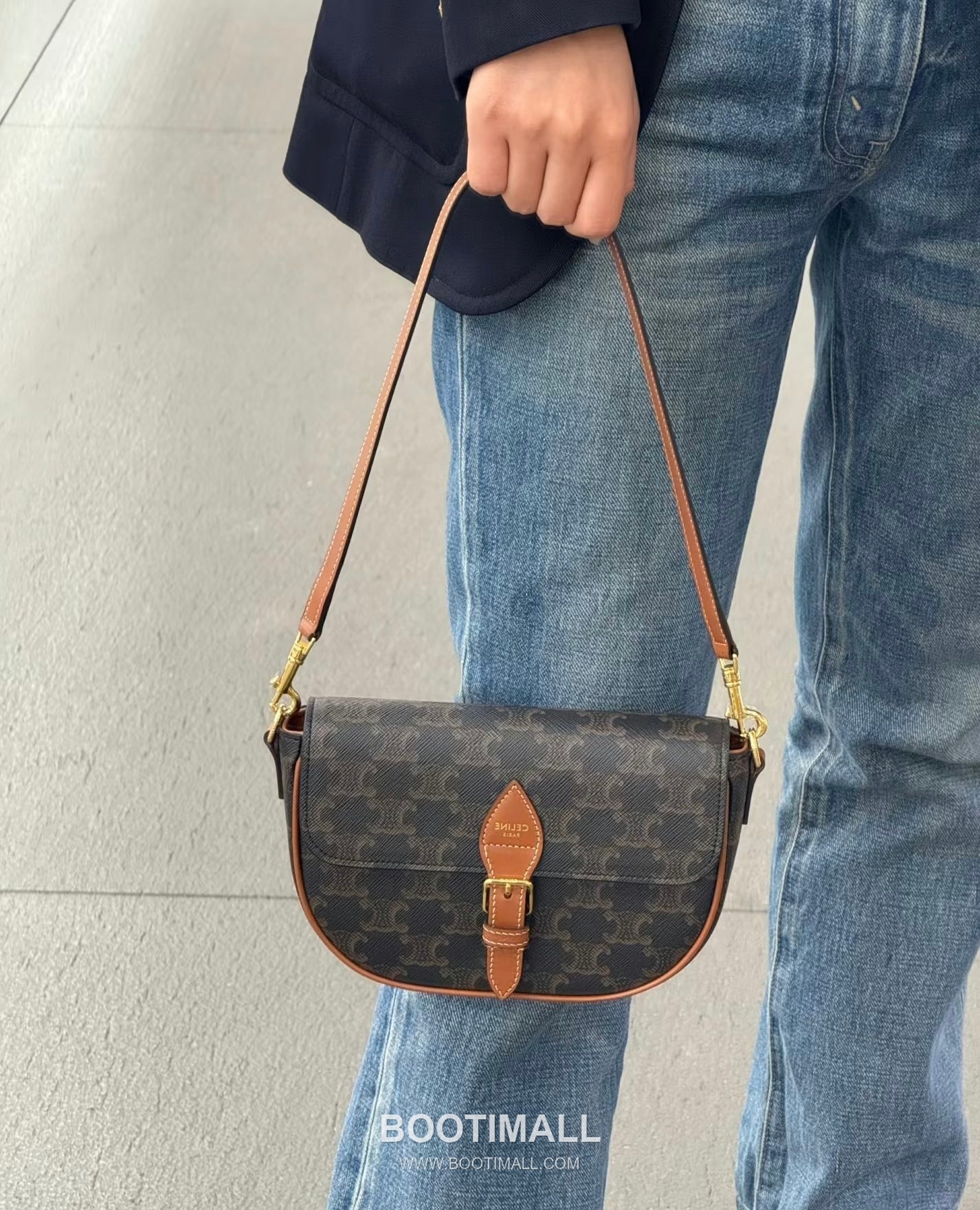 Celine Folco Triomphe Canvas Leather Shoulder Bag 122652 셀린느 폴코 트리옴프 캔버스 레더 숄더 크로스백 20cm 3