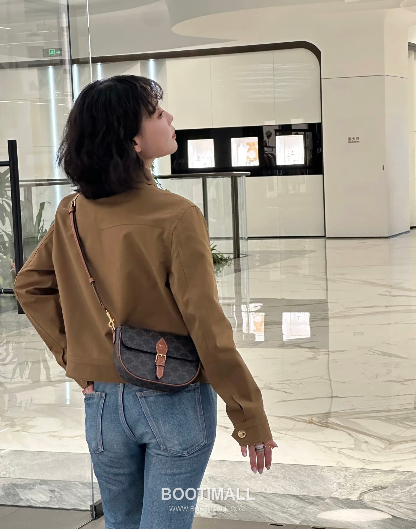 Celine Folco Triomphe Canvas Leather Shoulder Bag 122652 셀린느 폴코 트리옴프 캔버스 레더 숄더 크로스백 20cm 8