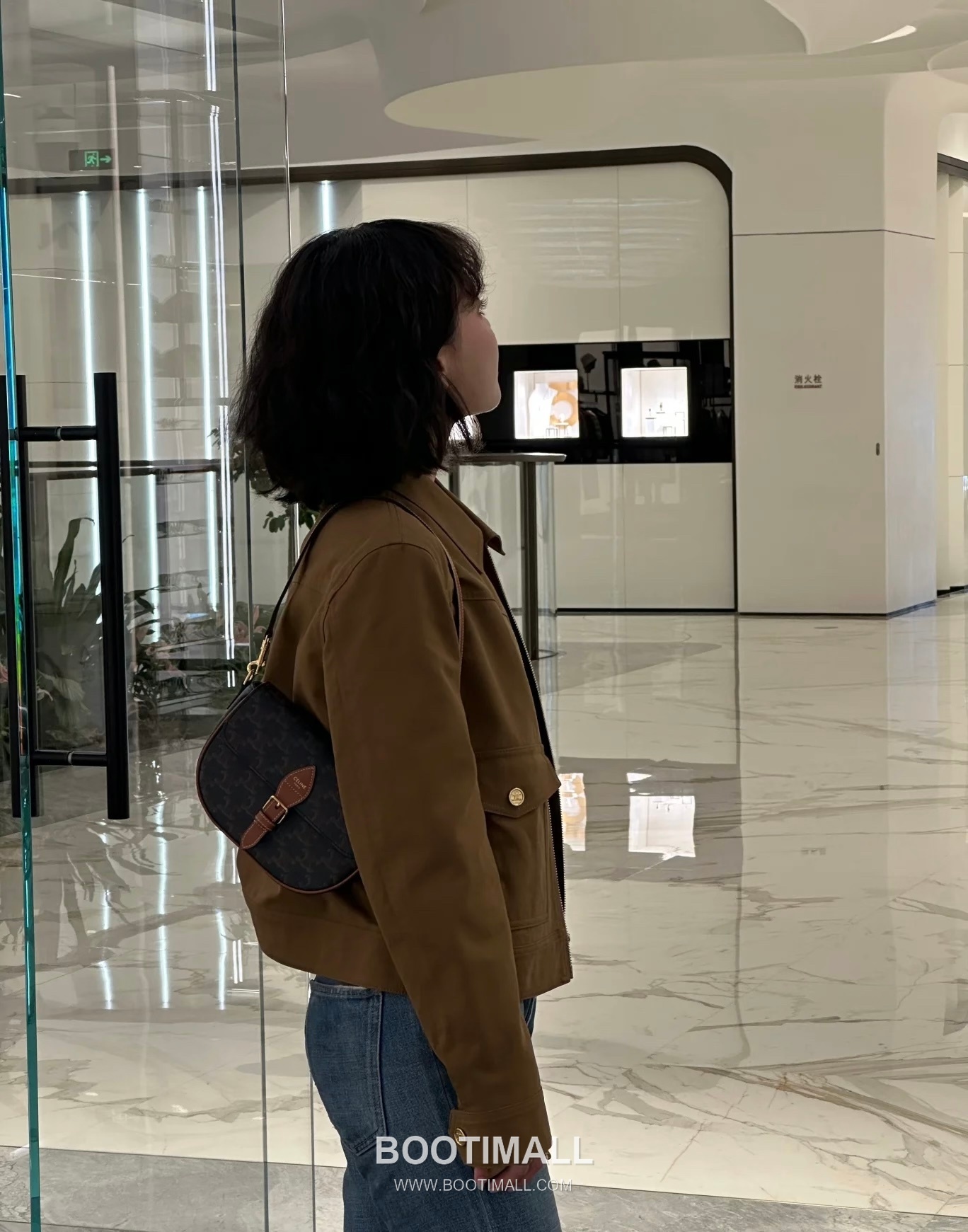 Celine Folco Triomphe Canvas Leather Shoulder Bag 122652 셀린느 폴코 트리옴프 캔버스 레더 숄더 크로스백 20cm 9