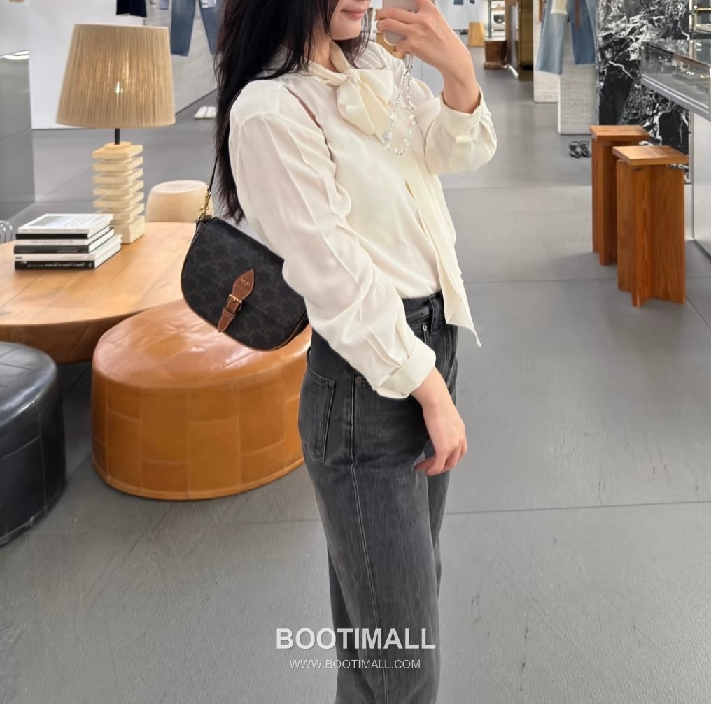 Celine Folco Triomphe Canvas Leather Shoulder Bag 122652 셀린느 폴코 트리옴프 캔버스 레더 숄더 크로스백 20cm 11