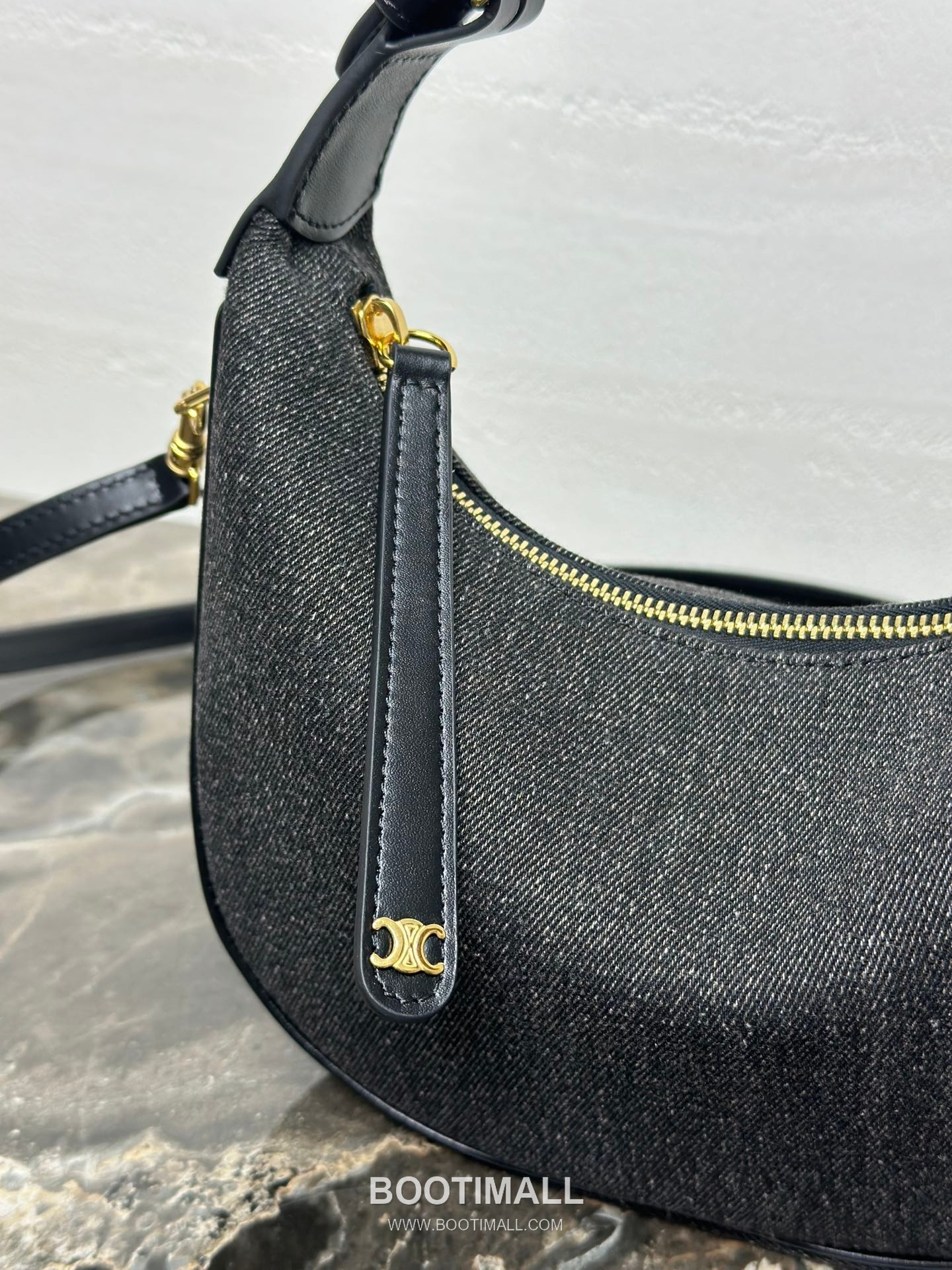 Celine Teen Lulu Denim Calfskin Leather Top Handle Shoulder Bag 120723 셀린느 틴 룰루 데님 카프스킨 탑핸들 숄더 크로스백 24cm 14