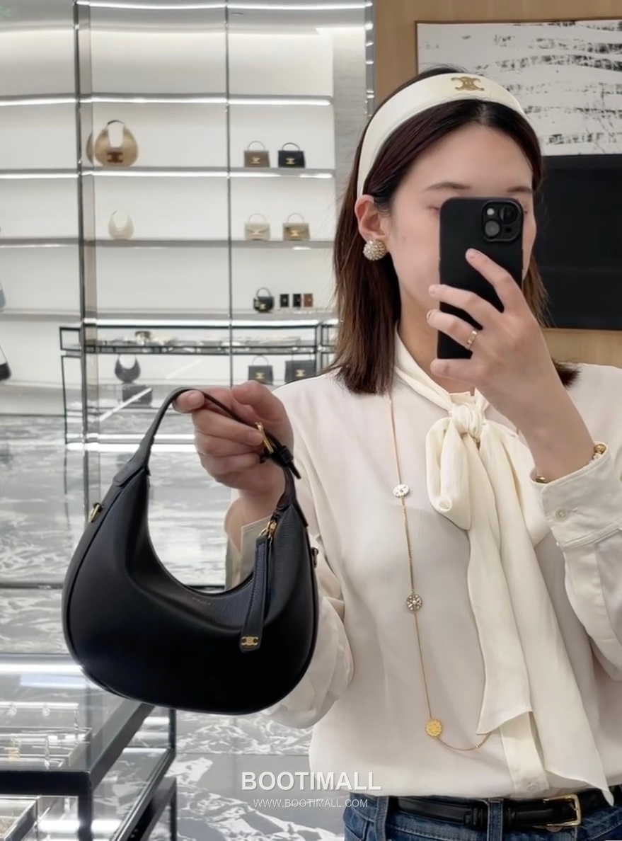 Celine Teen Lulu Grained Calfskin Leather Top Handle Shoulder Bag 120723 셀린느 틴 룰루 그레인 카프스킨 탑핸들 숄더 크로스백 24cm 5