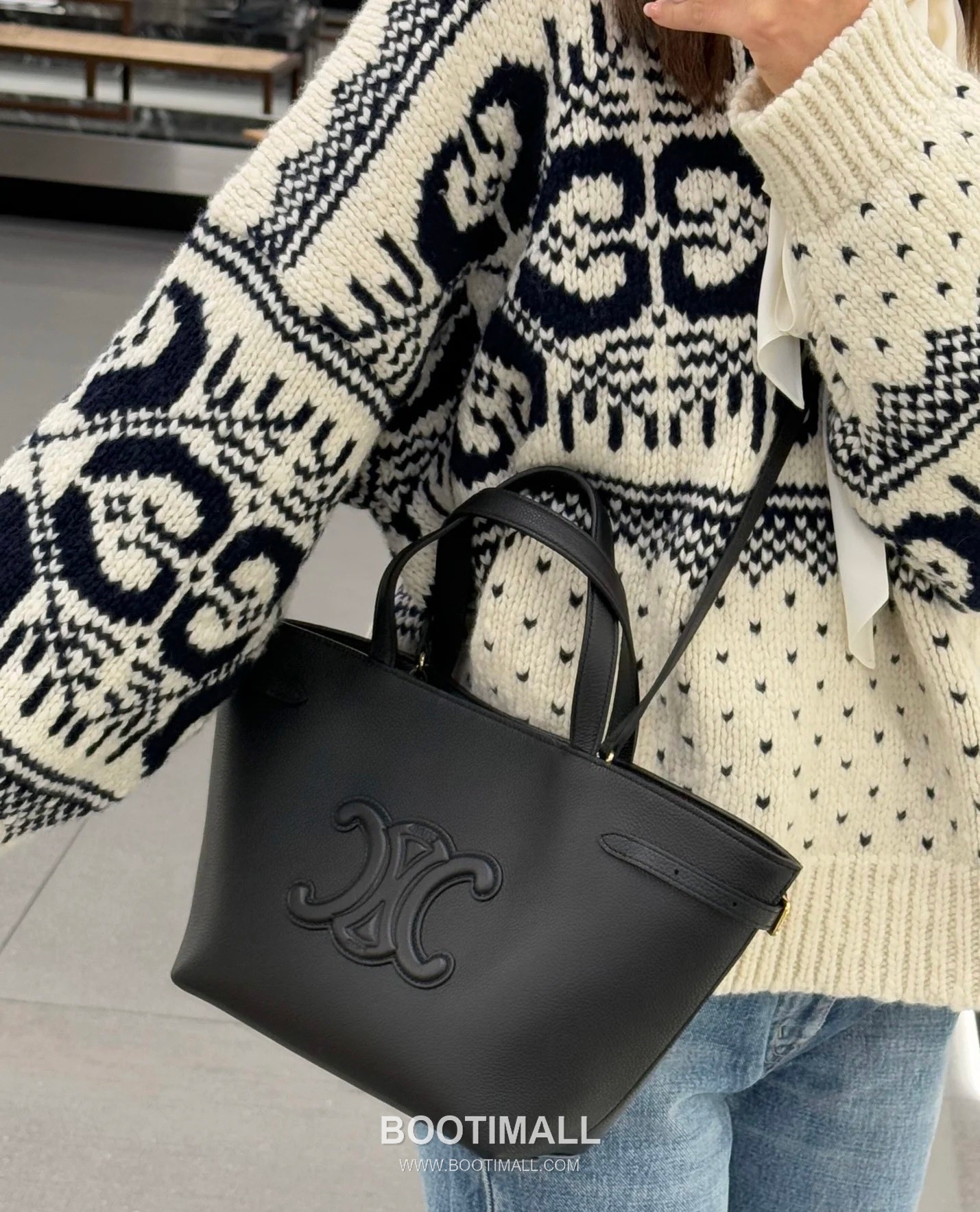 Celine Cabas Anais Grained Calfskin Mini Tote Bag 118613 셀린느 카바스 아나이스 그레인 카프스킨 미니 토트 크로스백 21cm 1