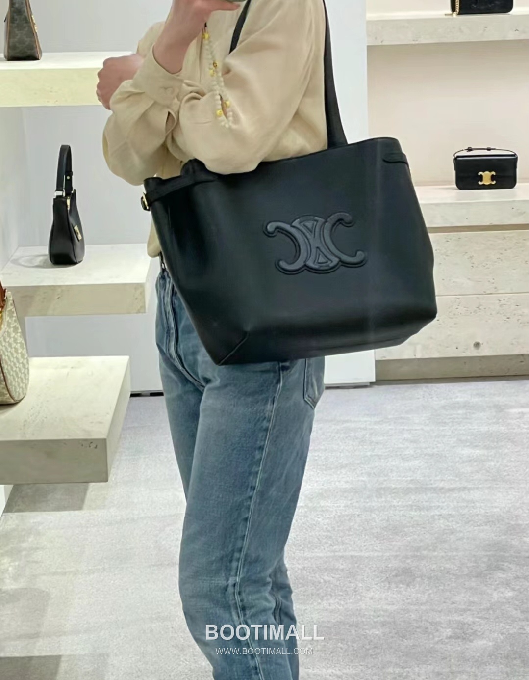 Celine Cabas Anaïs Grained Calfskin Large Tote Bag 116853ENY.04LU 셀린느 카바스 아나이스 그레인 카프스킨 라지 토트백 54cm 7