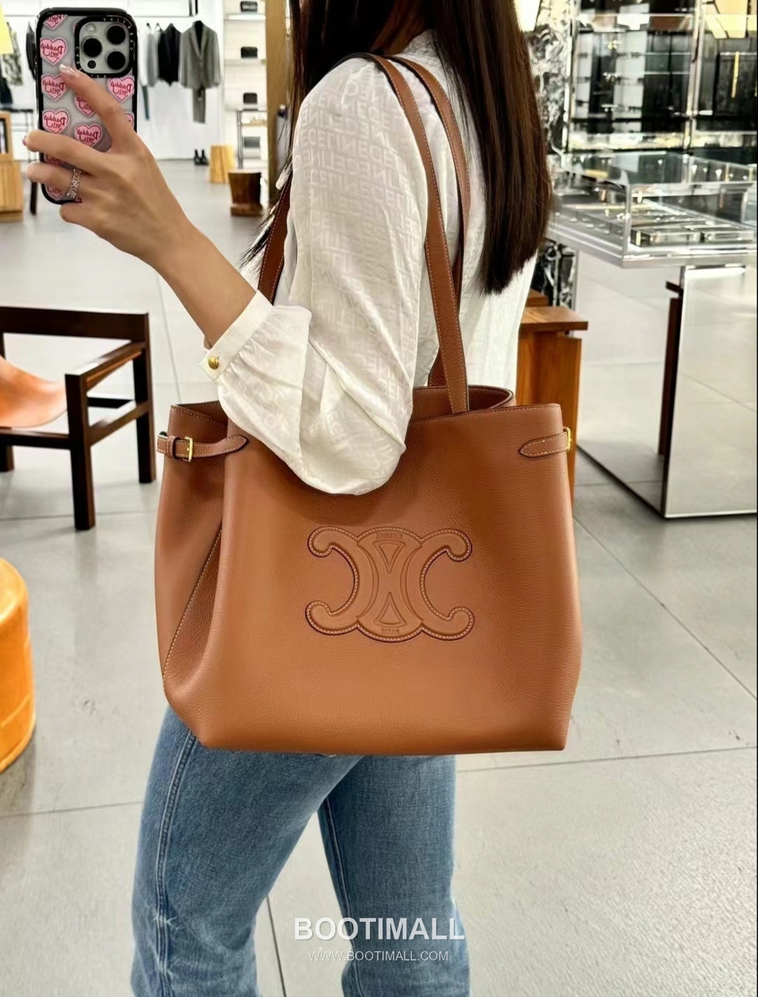 Celine Cabas Anaïs Grained Calfskin Large Tote Bag 116853ENY.04LU 셀린느 카바스 아나이스 그레인 카프스킨 라지 토트백 54cm 8