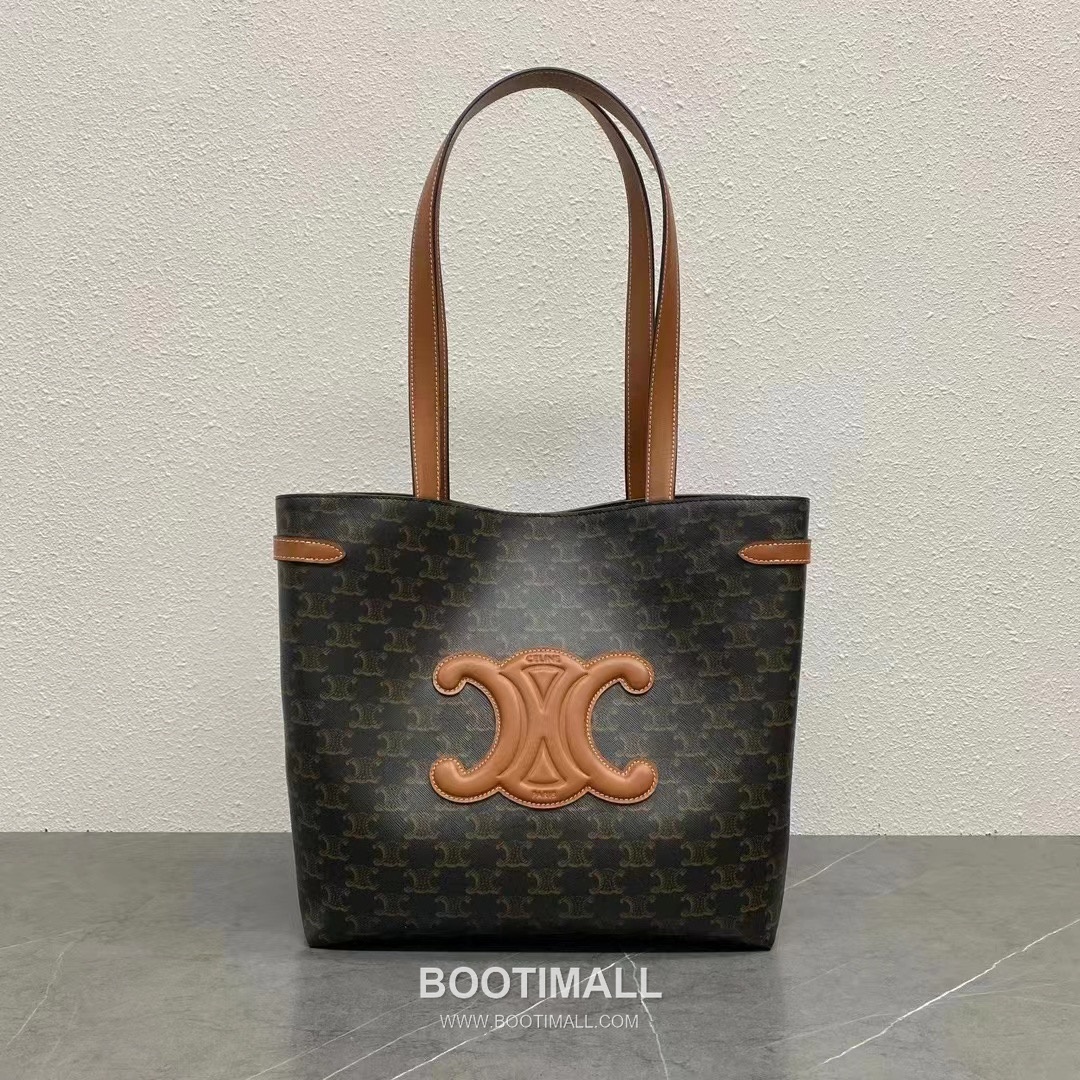 Celine Cabas Anais Triomphe Canvas Leather Tote Bag 116853 셀린느 카바스 아나이스 트리옴프 캔버스 레더 토트백 54cm 1
