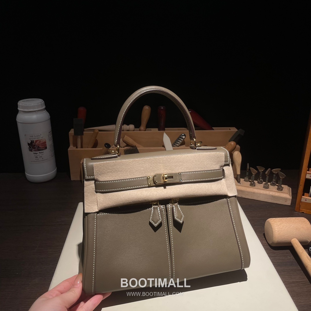 Hermès Kelly Lakis Swift Leather Double Zip Bag 28 에르메스 켈리 라키스 스위프트 레더 더블 지퍼 숄더백 28cm 2