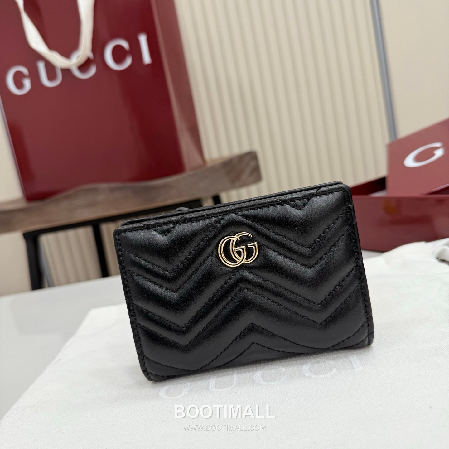 Gucci GG Marmont Quilted Leather Card Holder Wallet 773427 구찌 GG 마몬트 퀼팅 레더 카드지갑 11cm 1