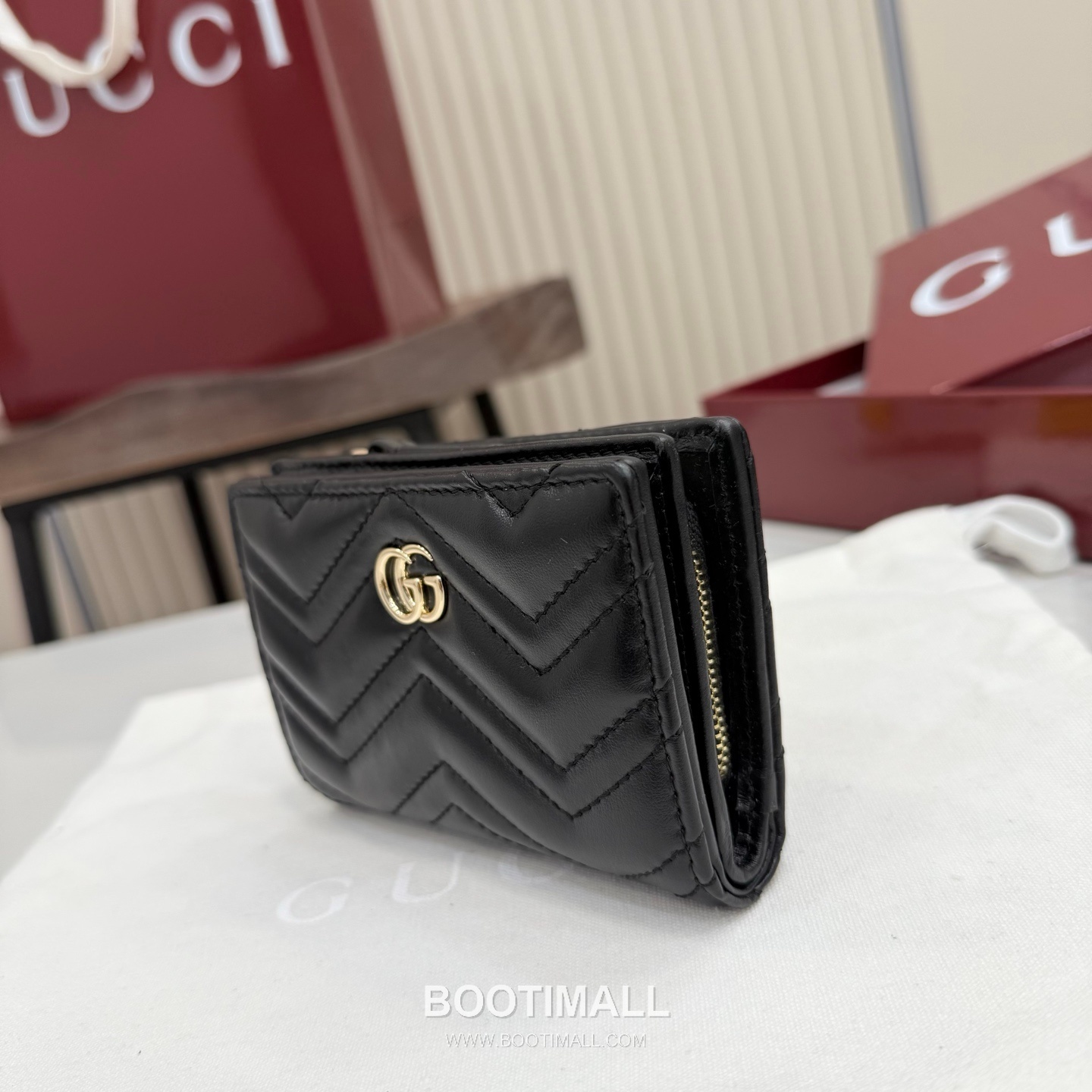 Gucci GG Marmont Quilted Leather Card Holder Wallet 773427 구찌 GG 마몬트 퀼팅 레더 카드지갑 11cm 3