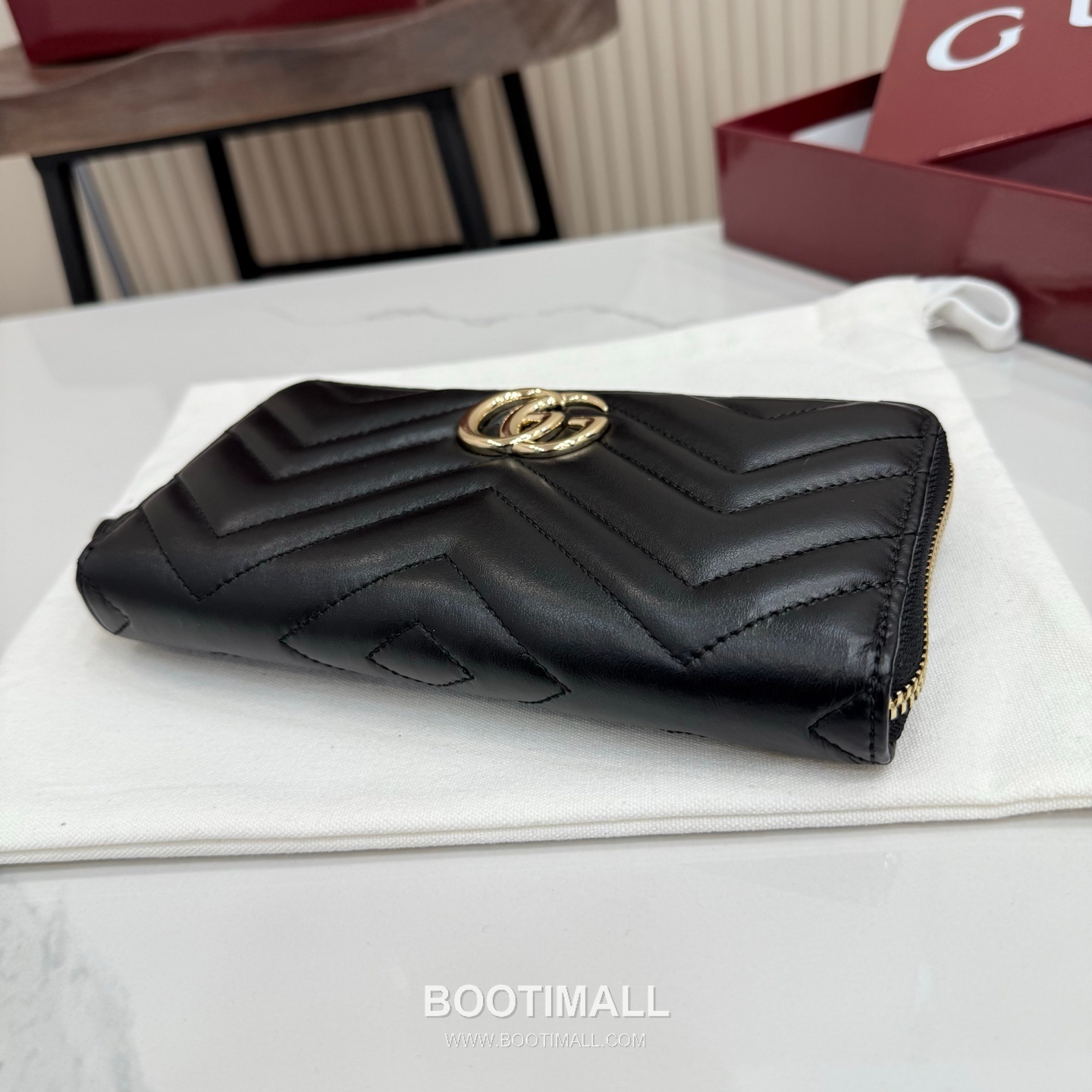 Gucci GG Marmont Quilted Leather Zip Around Wallet 443123 구찌 GG 마몬트 퀼팅 레더 집어라운드 장지갑 19cm 6