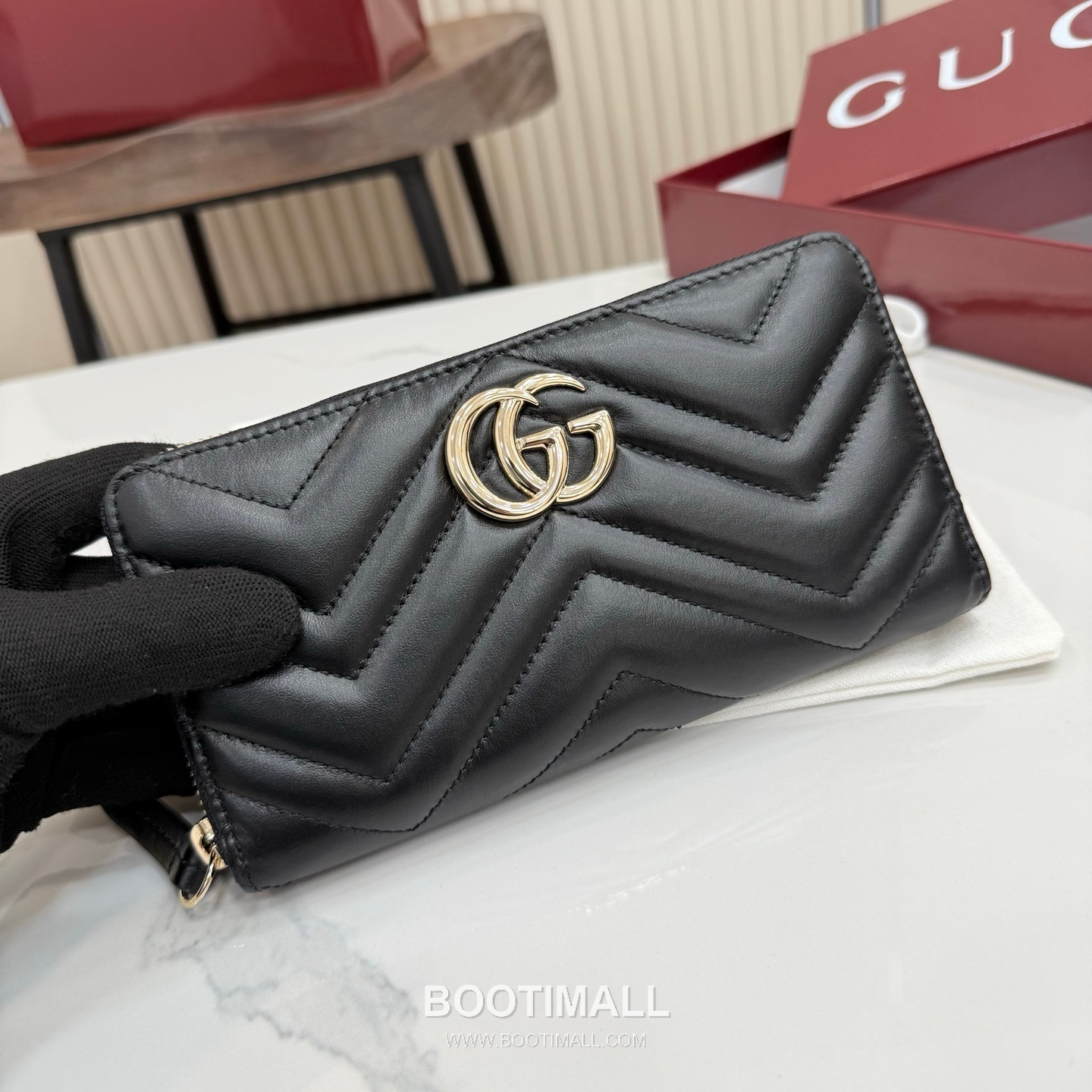 Gucci GG Marmont Quilted Leather Zip Around Wallet 443123 구찌 GG 마몬트 퀼팅 레더 집어라운드 장지갑 19cm 7