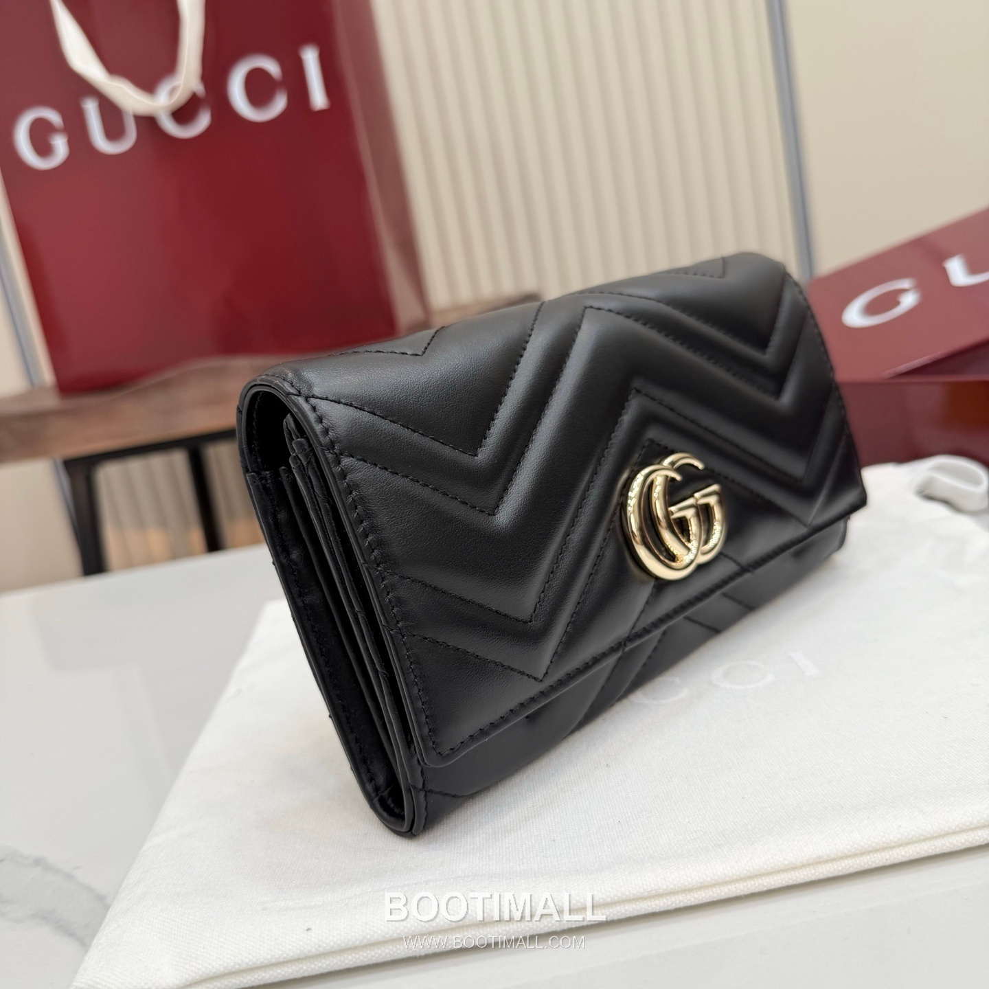 Gucci GG Marmont Quilted Leather Flap Long Wallet 443436 구찌 GG 마몬트 퀼팅 레더 플랩 장지갑 19cm 2