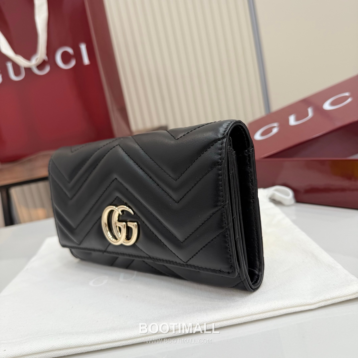 Gucci GG Marmont Quilted Leather Flap Long Wallet 443436 구찌 GG 마몬트 퀼팅 레더 플랩 장지갑 19cm 3
