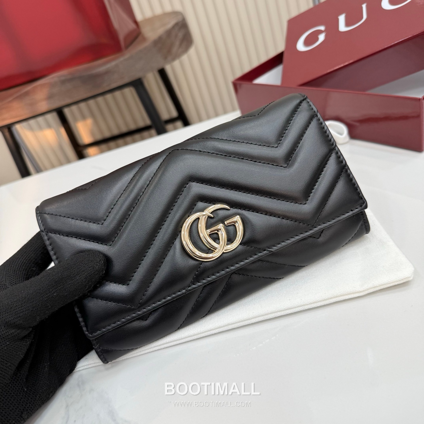 Gucci GG Marmont Quilted Leather Flap Long Wallet 443436 구찌 GG 마몬트 퀼팅 레더 플랩 장지갑 19cm 7