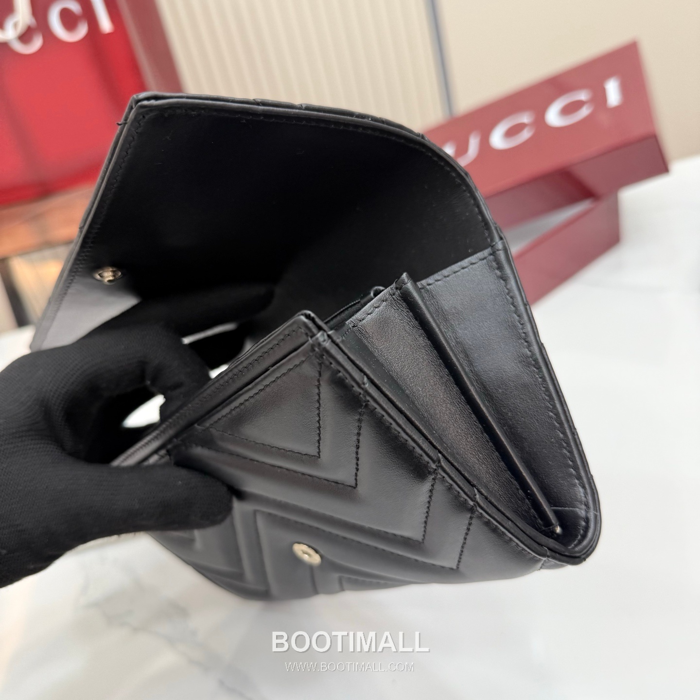 Gucci GG Marmont Quilted Leather Flap Long Wallet 443436 구찌 GG 마몬트 퀼팅 레더 플랩 장지갑 19cm 11