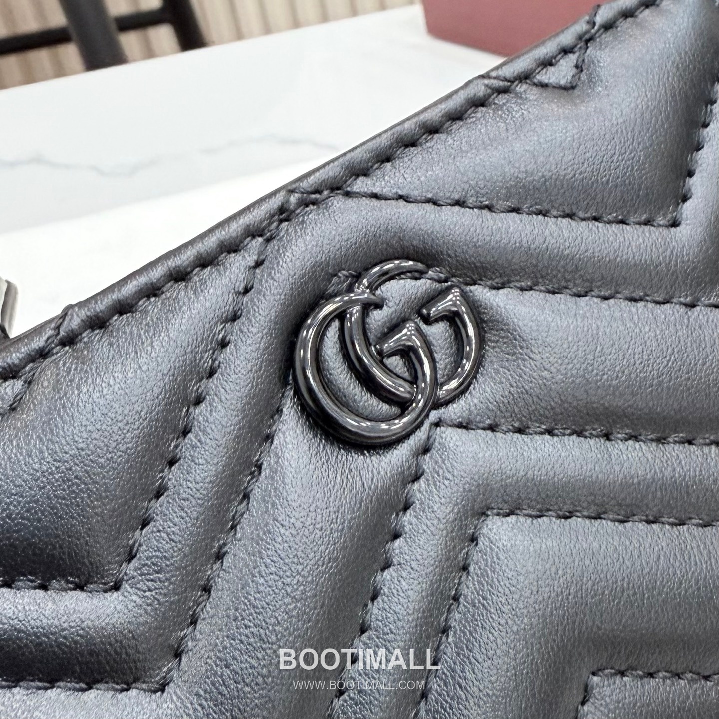 Gucci GG Marmont Quilted Leather Card Holder Wallet 773427 구찌 GG 마몬트 퀼팅 레더 카드지갑 블랙 하드웨어 11cm 7