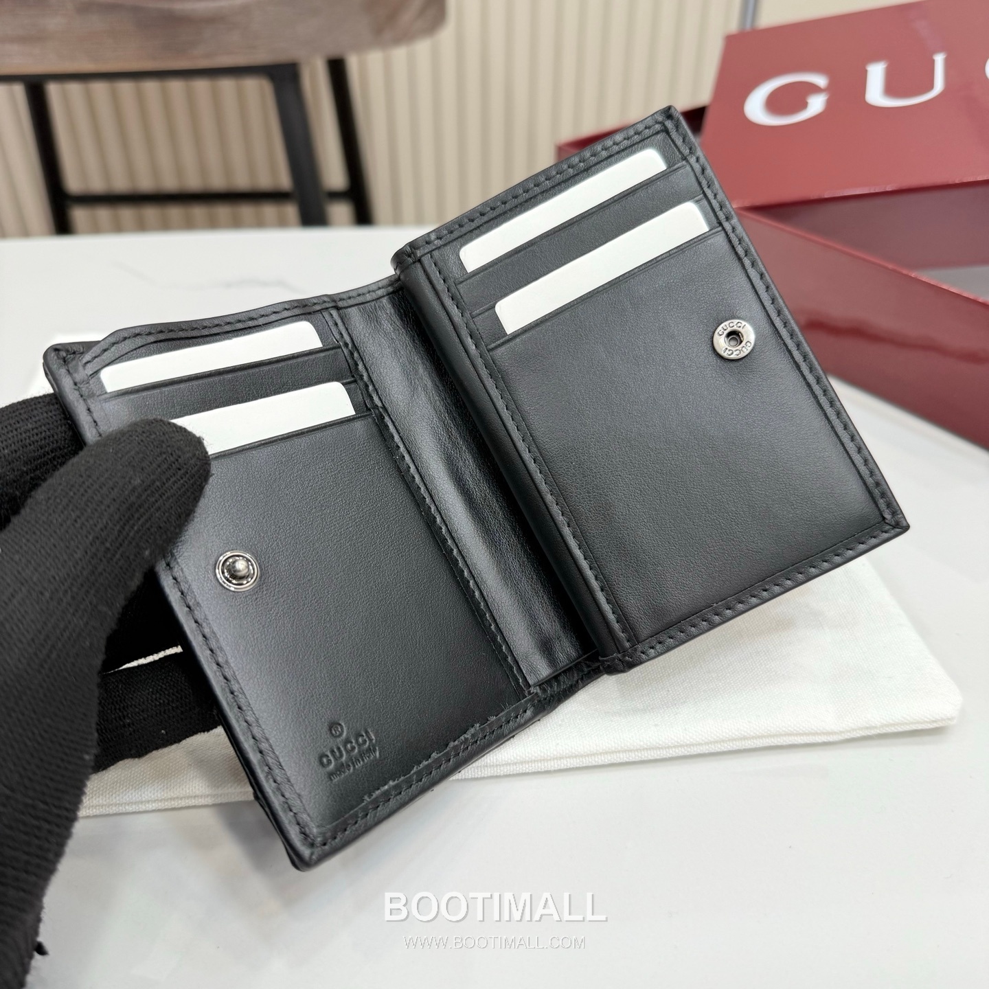 Gucci GG Marmont Quilted Leather Card Holder Wallet 773427 구찌 GG 마몬트 퀼팅 레더 카드지갑 블랙 하드웨어 11cm 8