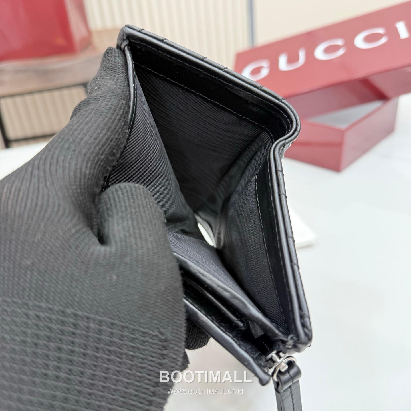 Gucci GG Marmont Quilted Leather Card Holder Wallet 773427 구찌 GG 마몬트 퀼팅 레더 카드지갑 블랙 하드웨어 11cm 9