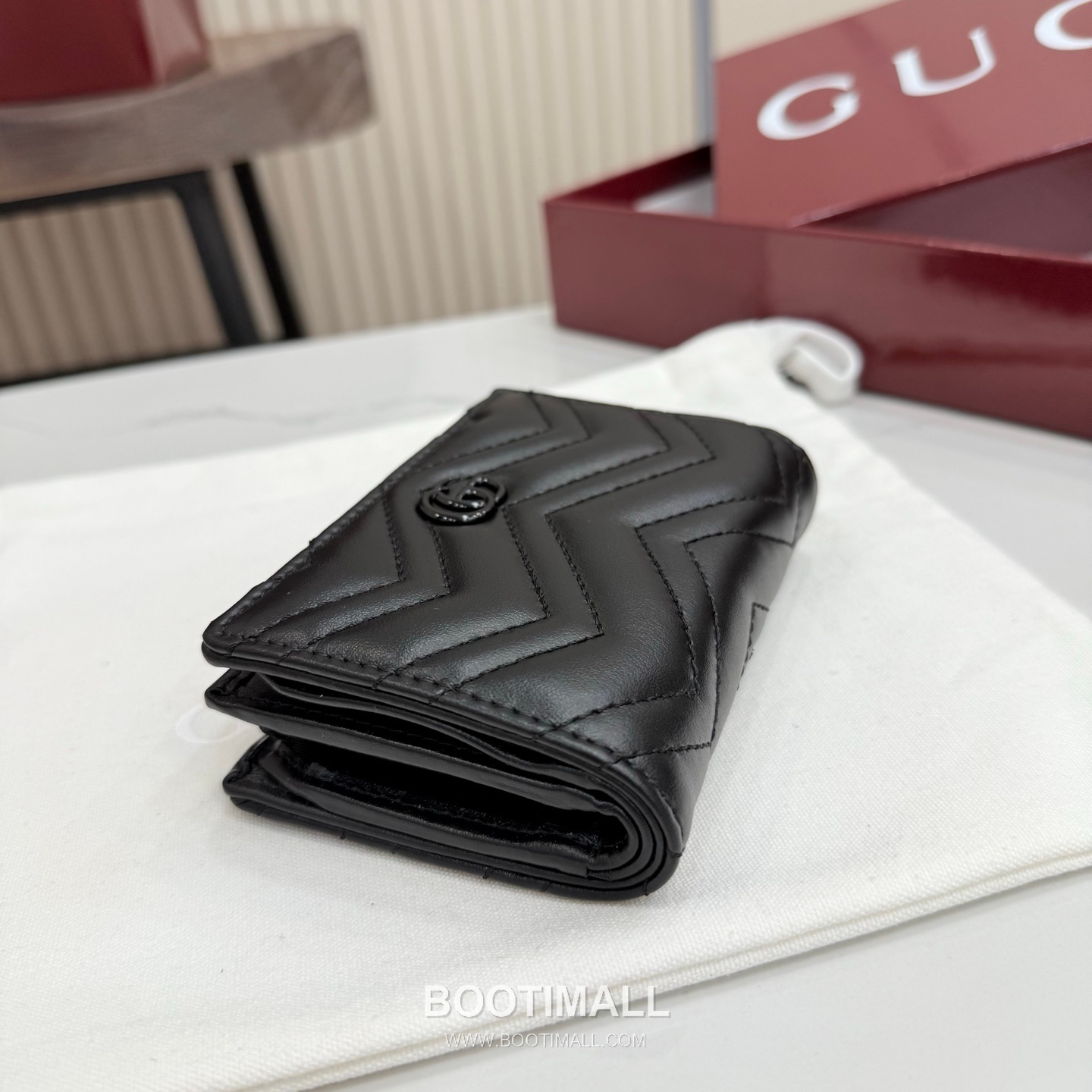 Gucci GG Marmont Quilted Leather Card Holder Wallet 773427 구찌 GG 마몬트 퀼팅 레더 카드지갑 블랙 하드웨어 11cm 11