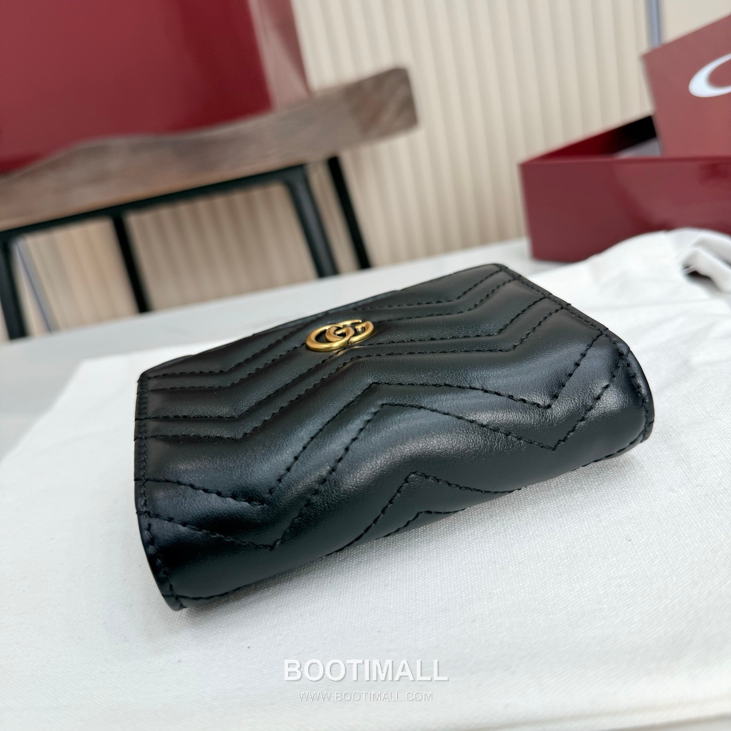 Gucci GG Marmont Quilted Leather Card Holder Wallet 773427 구찌 GG 마몬트 퀼팅 레더 카드지갑 골드 하드웨어 11cm 6