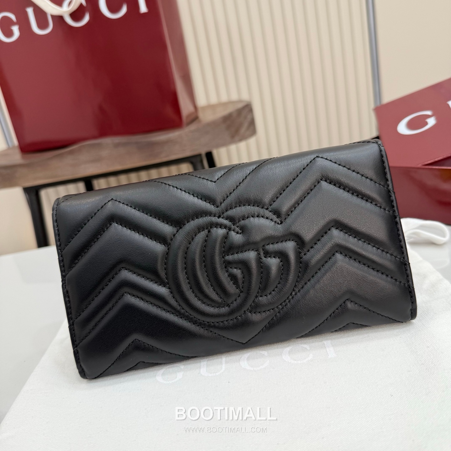 Gucci GG Marmont Quilted Leather Flap Long Wallet 443436 구찌 GG 마몬트 퀼팅 레더 플랩 장지갑 골드 하드웨어 19cm 4