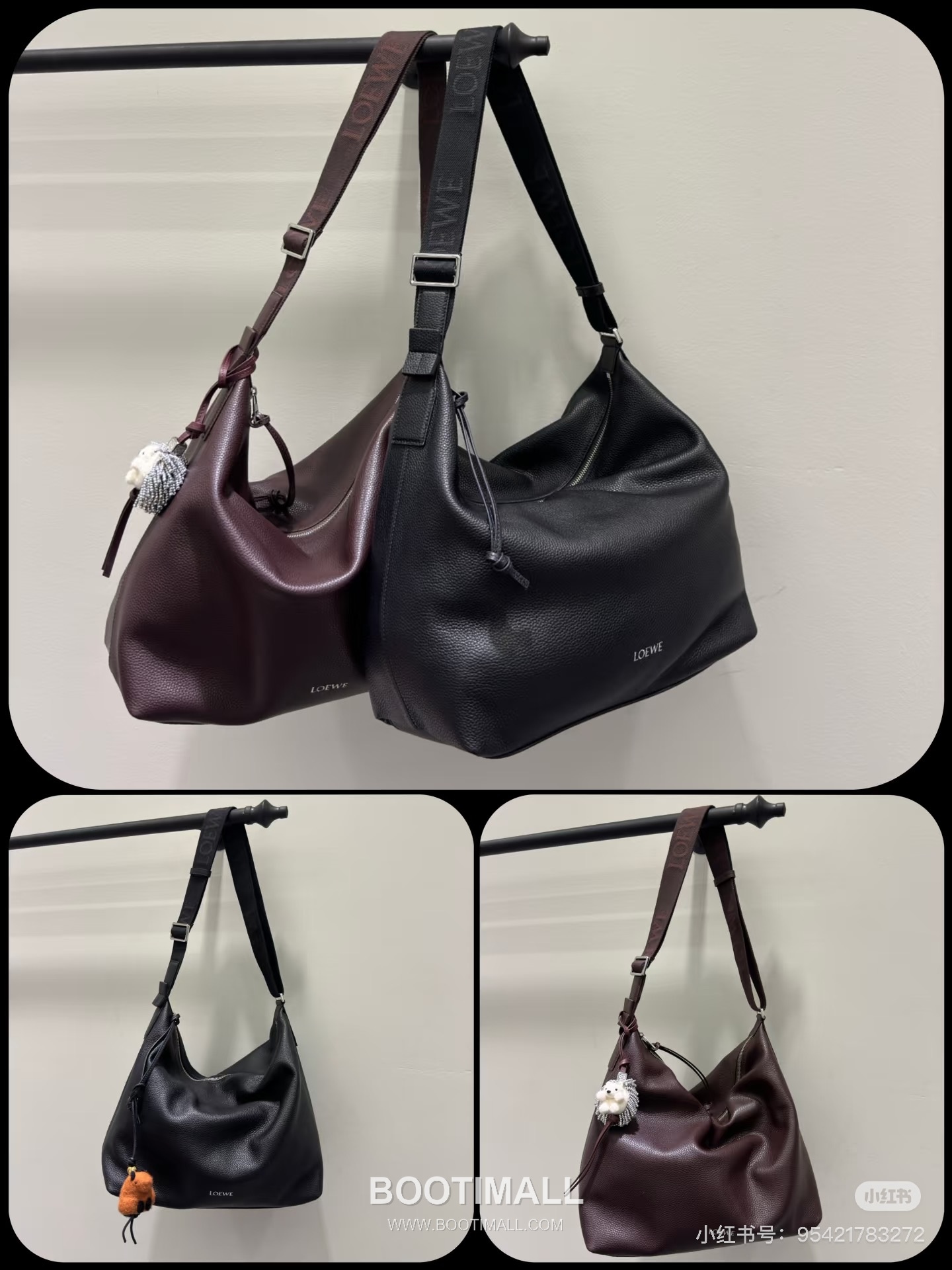 Loewe Cubi Grained Calfskin Leather Crossbody Bag 2201 로에베 큐비 그레인 카프스킨 레더 크로스 숄더백 44cm 2